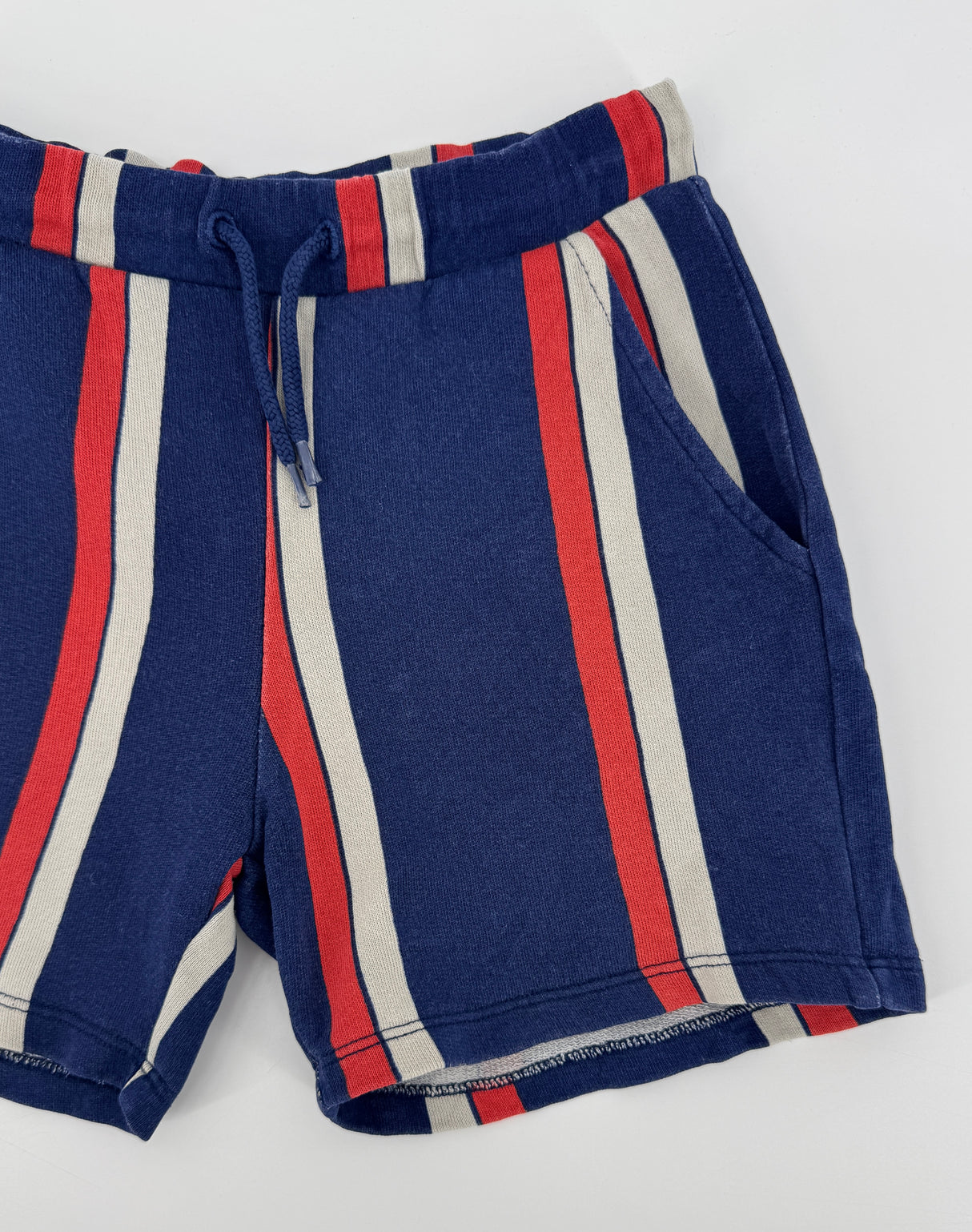 Korte Broek Donkerblauw Strepen Maat 116 / 122