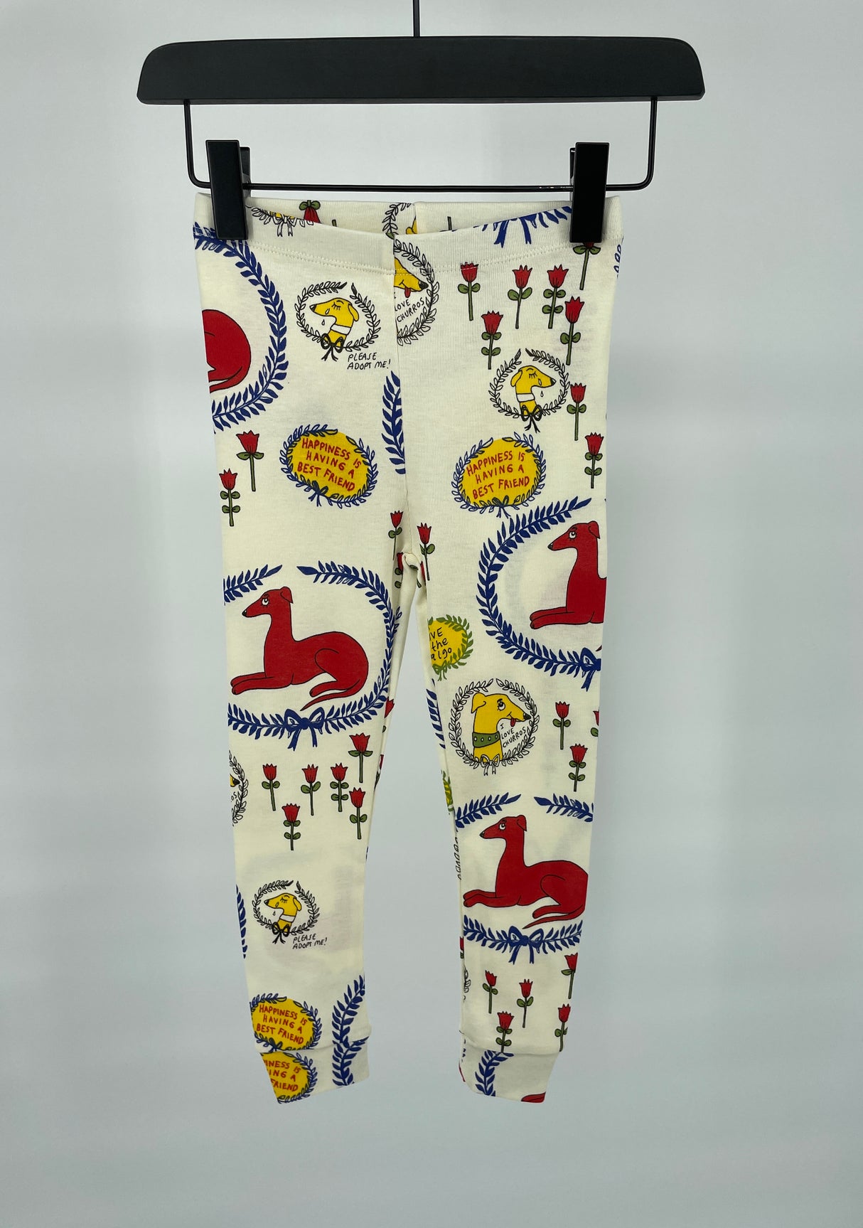 Legging Beige Honden Print