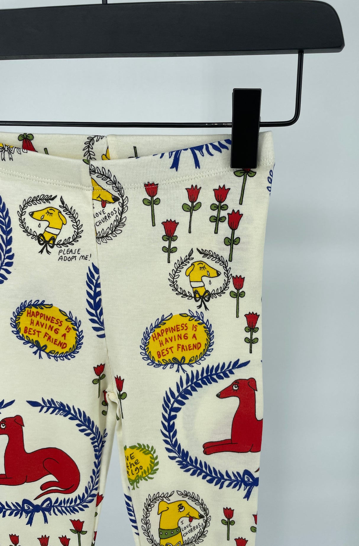 Legging Beige Honden Print