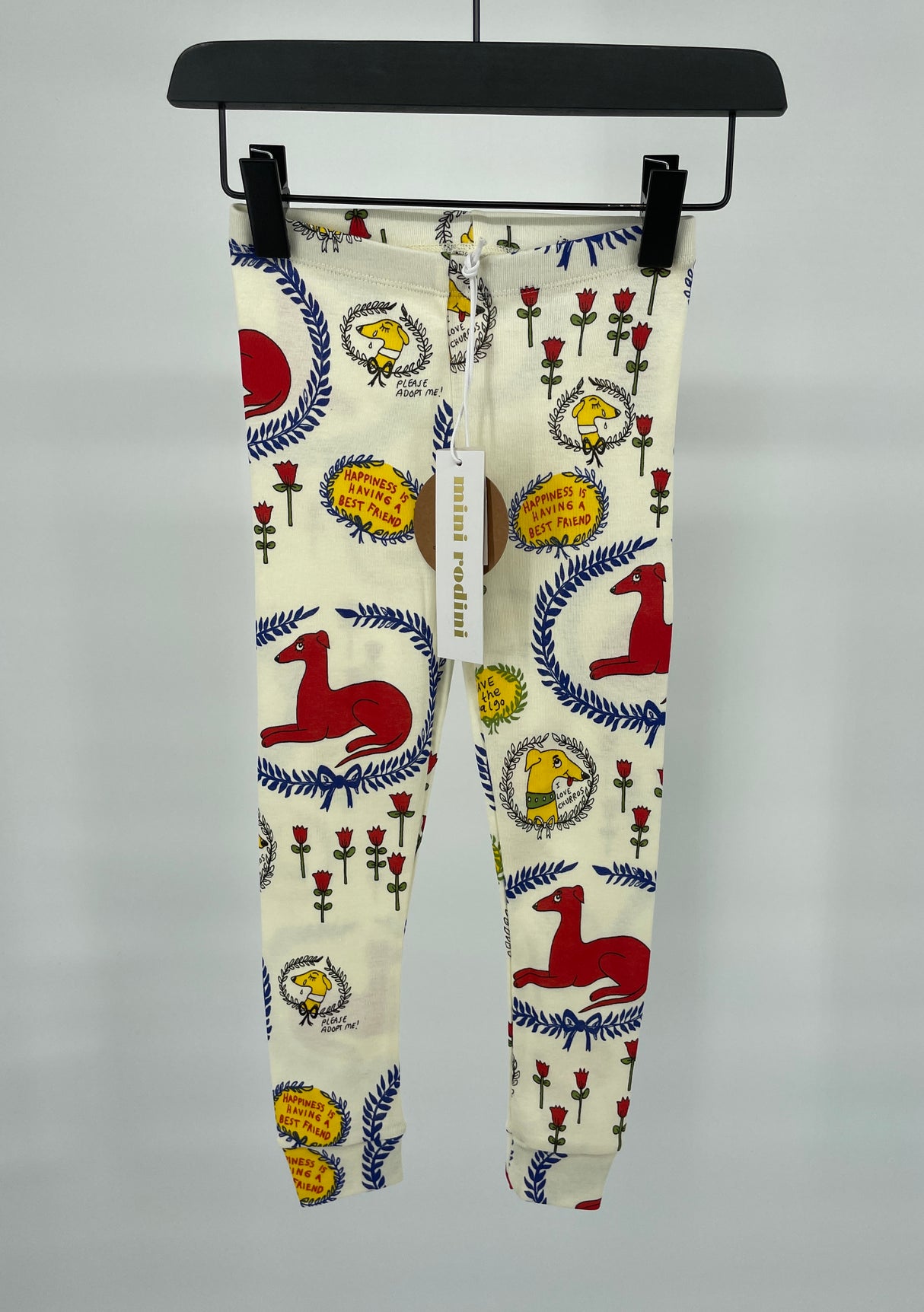 Legging Beige Honden Print