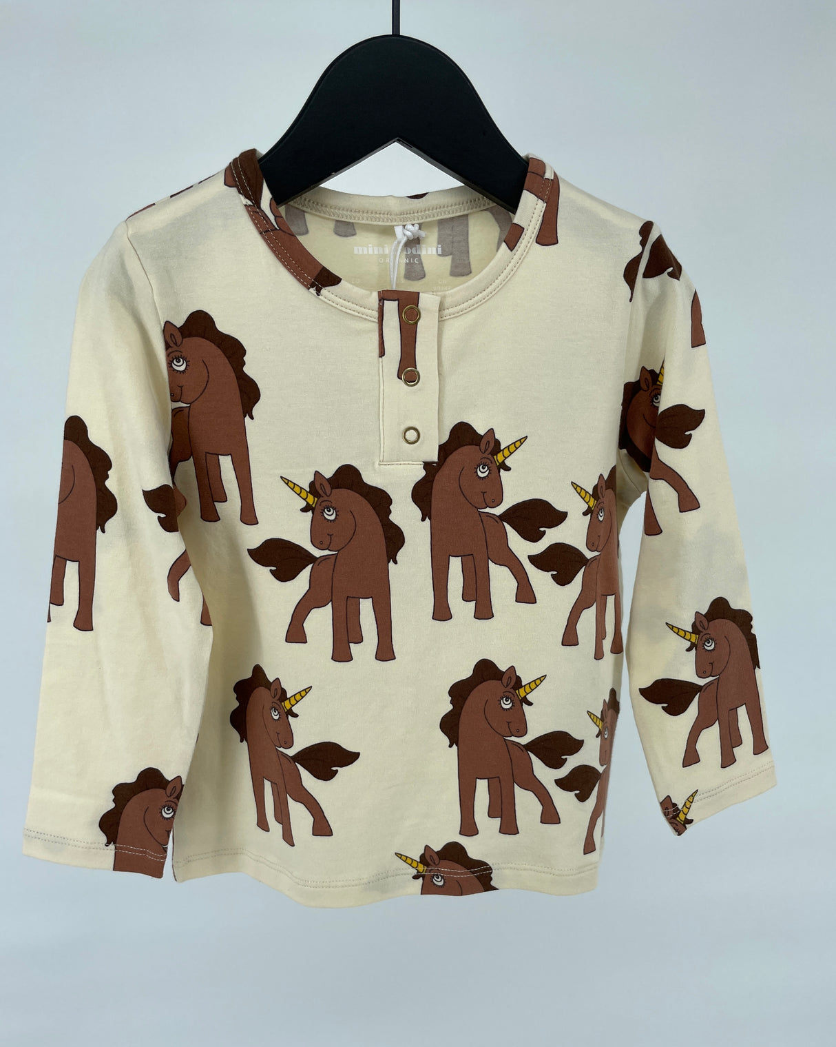 Longsleeve Beige Unicorns Maat 80 / 86