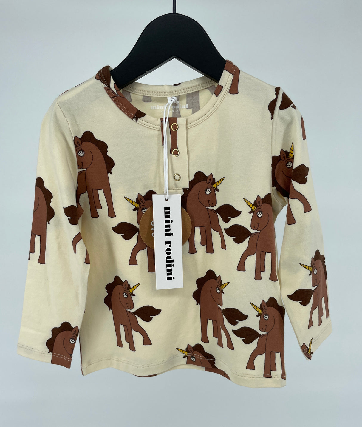 Longsleeve Beige Unicorns Maat 80 / 86