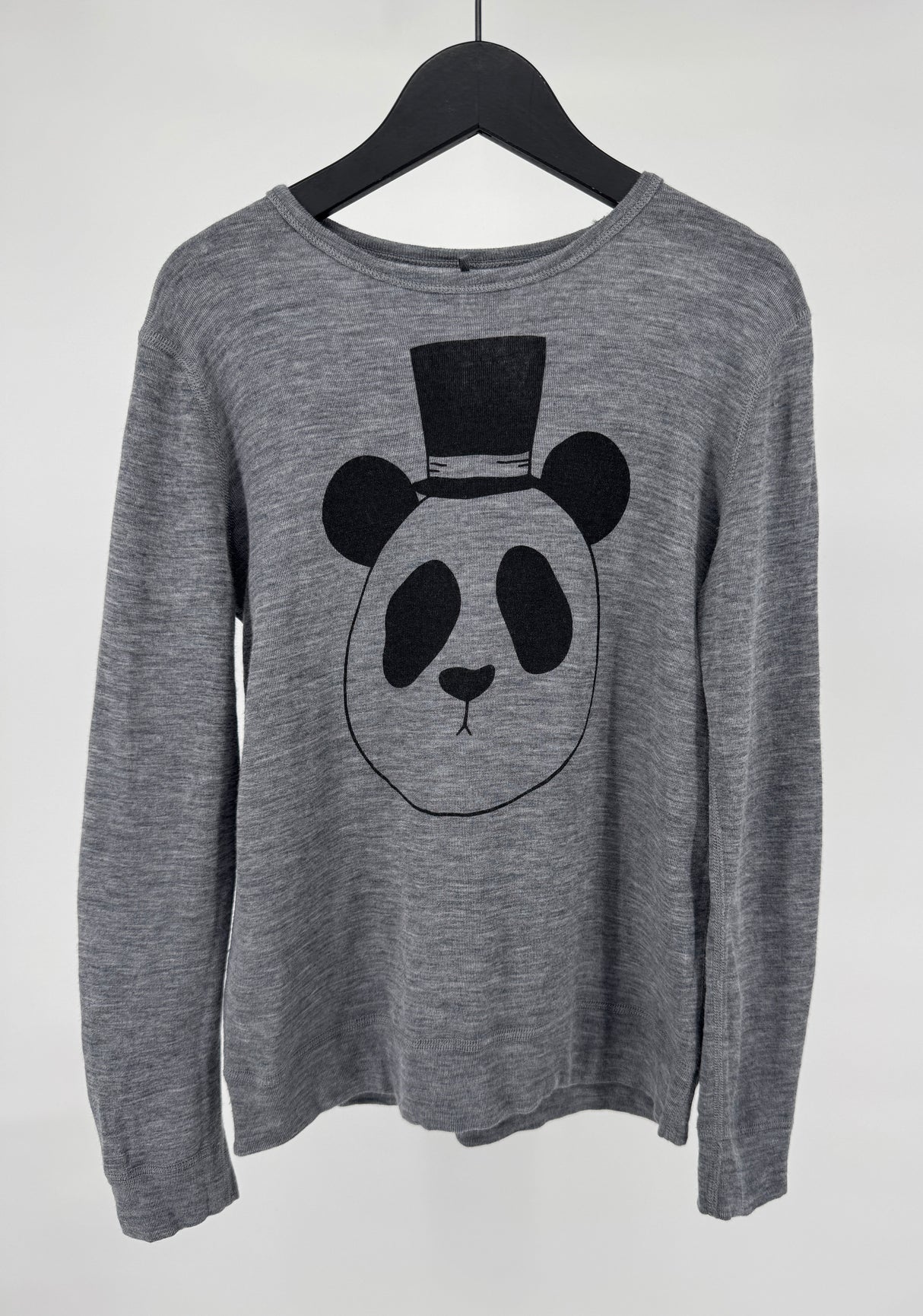 Longsleeve Wol Grijs Panda