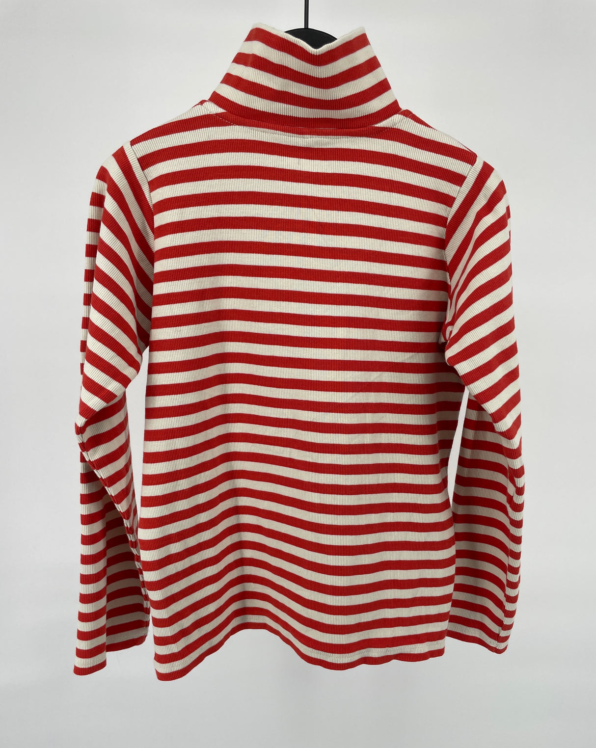 Rib Pully Oranje Beige Streep Maat 140 / 146