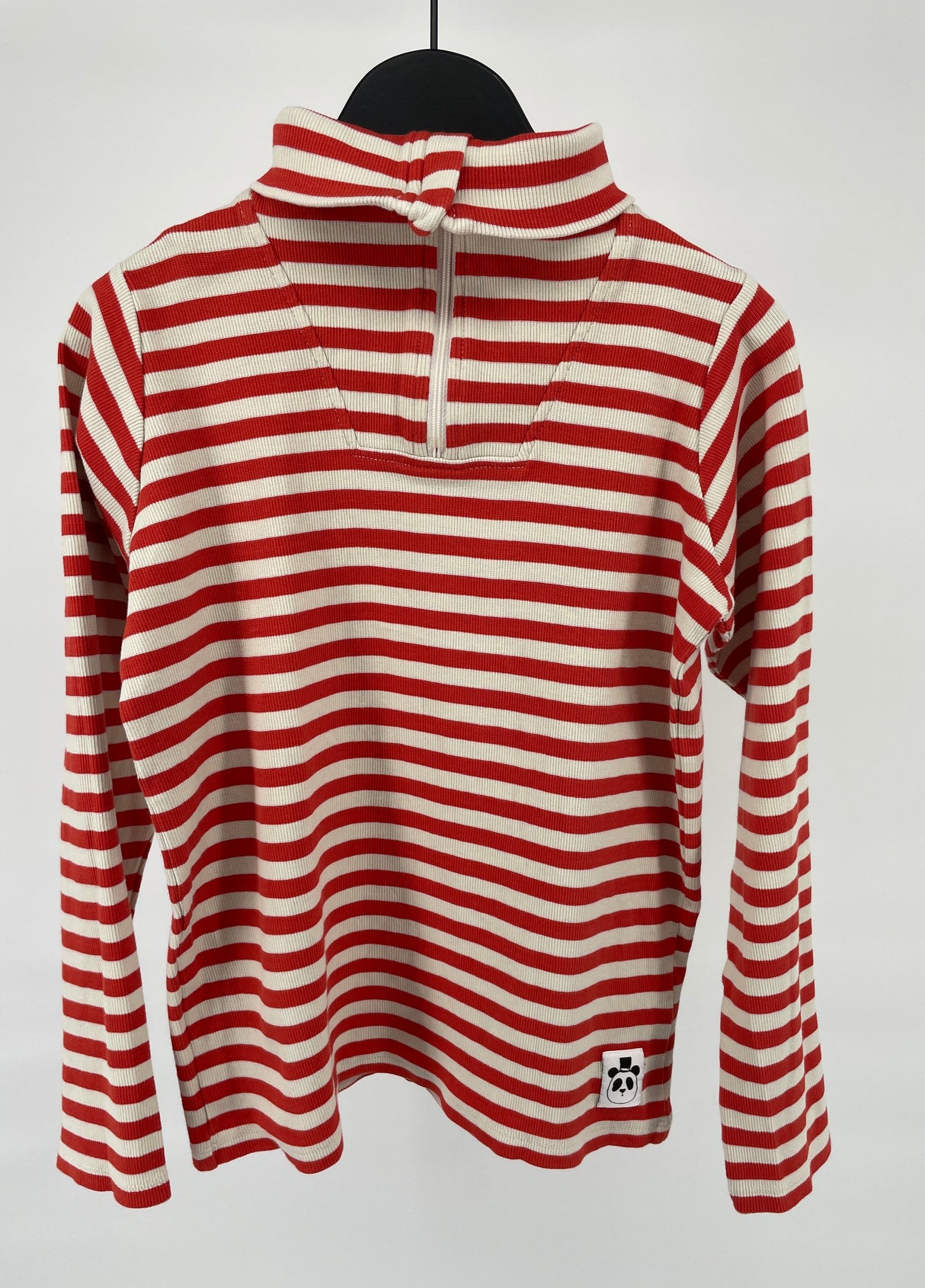 Rib Pully Oranje Beige Streep Maat 140 / 146