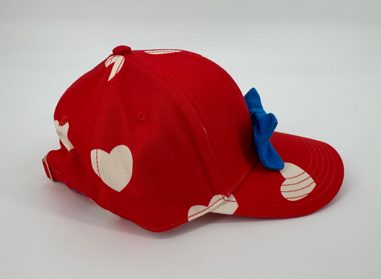 Pet Rood Hartjes en Strik Maat 3 - 9 Jaar