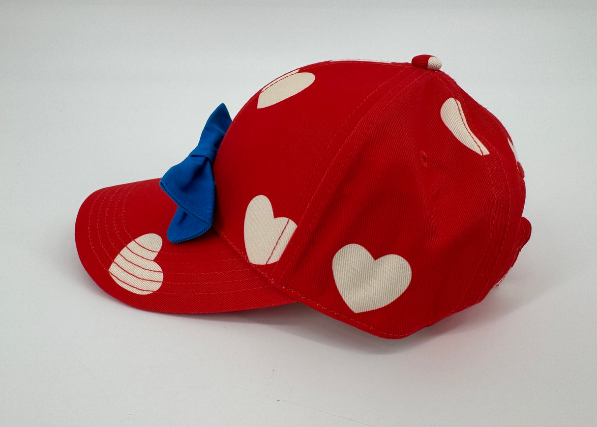 Pet Rood Hartjes en Strik Maat 3 - 9 Jaar