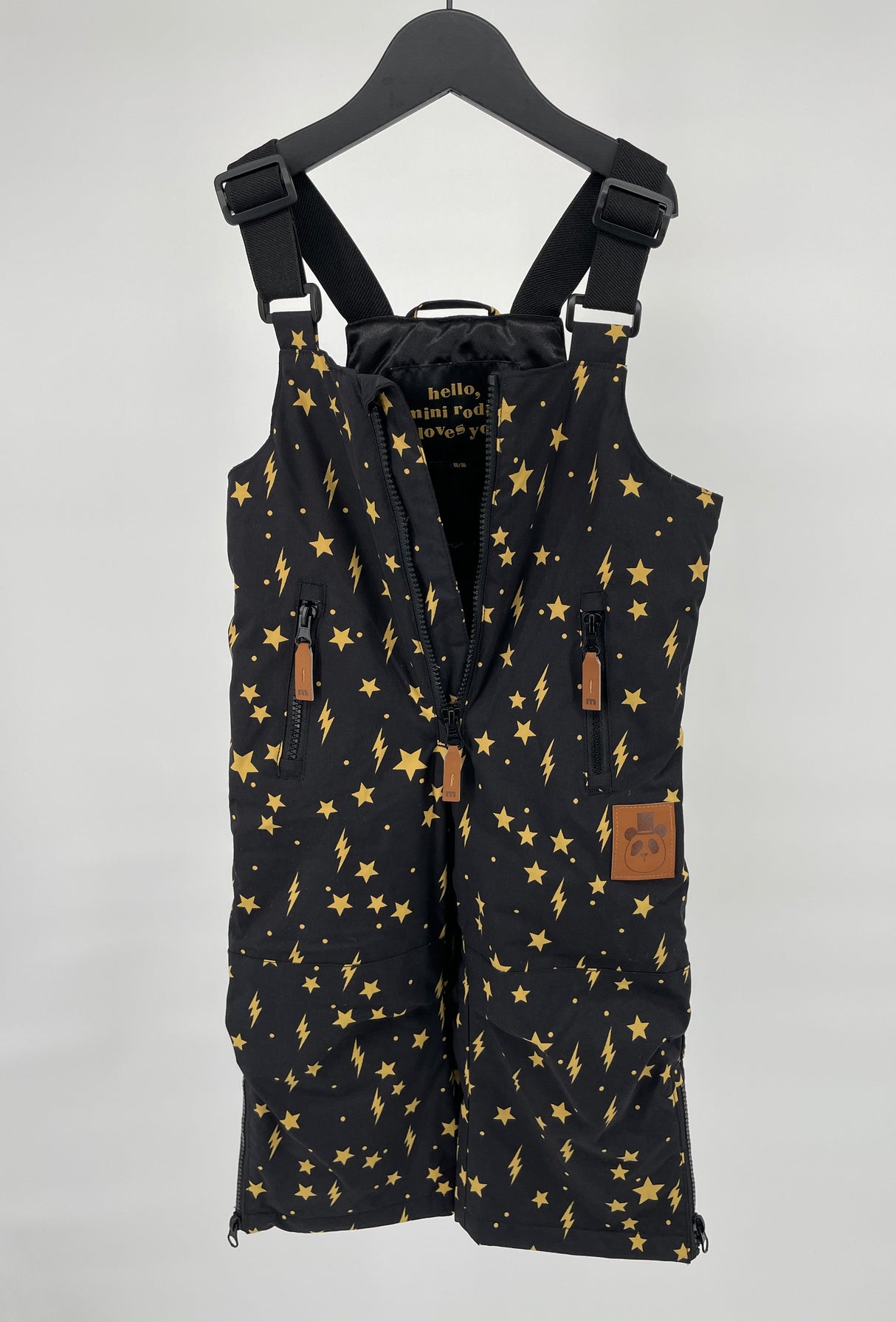 Sneeuwbroek Zwart Ster Bliksemflits Maat 80 / 86