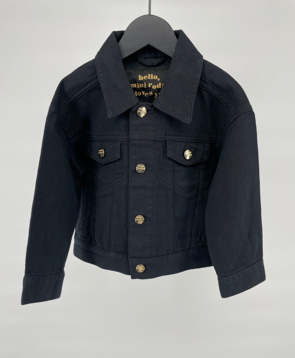 Spijkerjasje Zwart Luipaard Maat 92 / 98