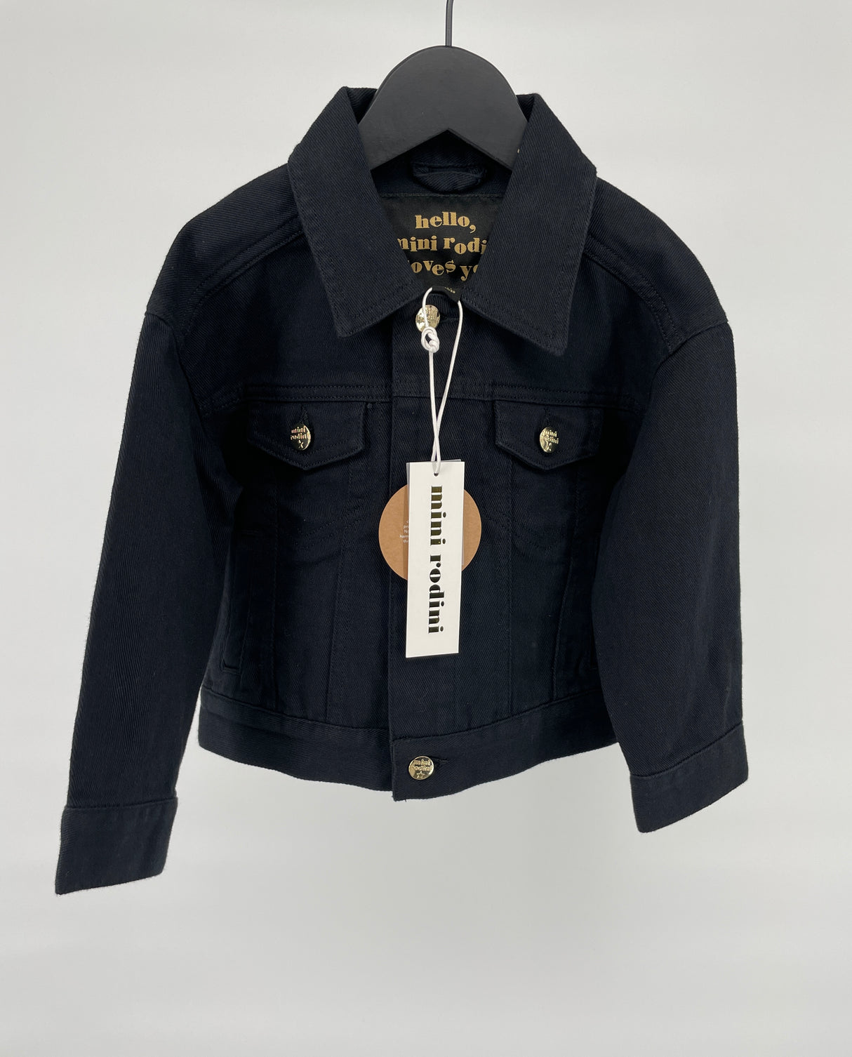 Spijkerjasje Zwart Luipaard Maat 92 / 98