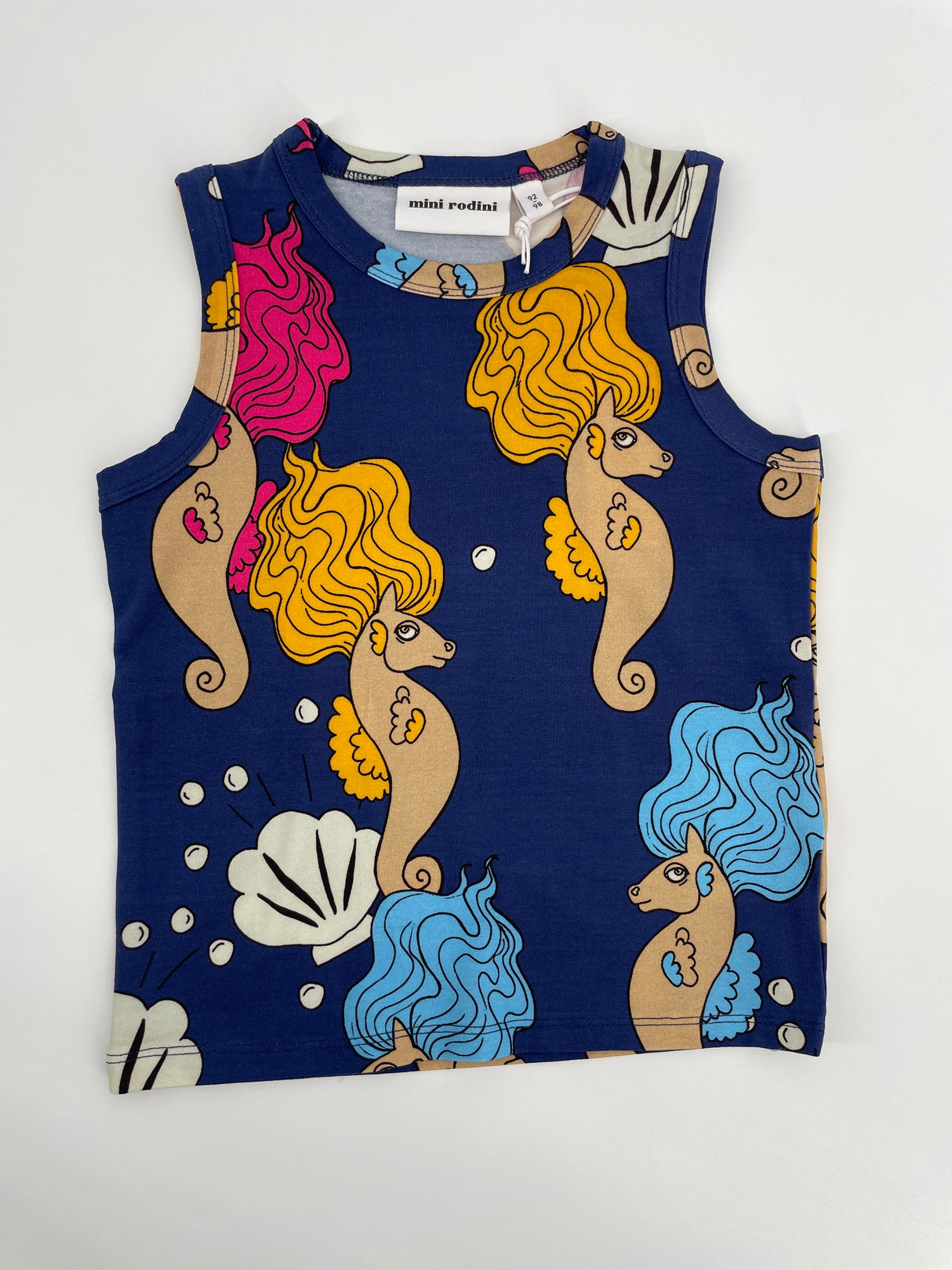 Tanktop Paars Zeepaardjes Maat 92 / 98