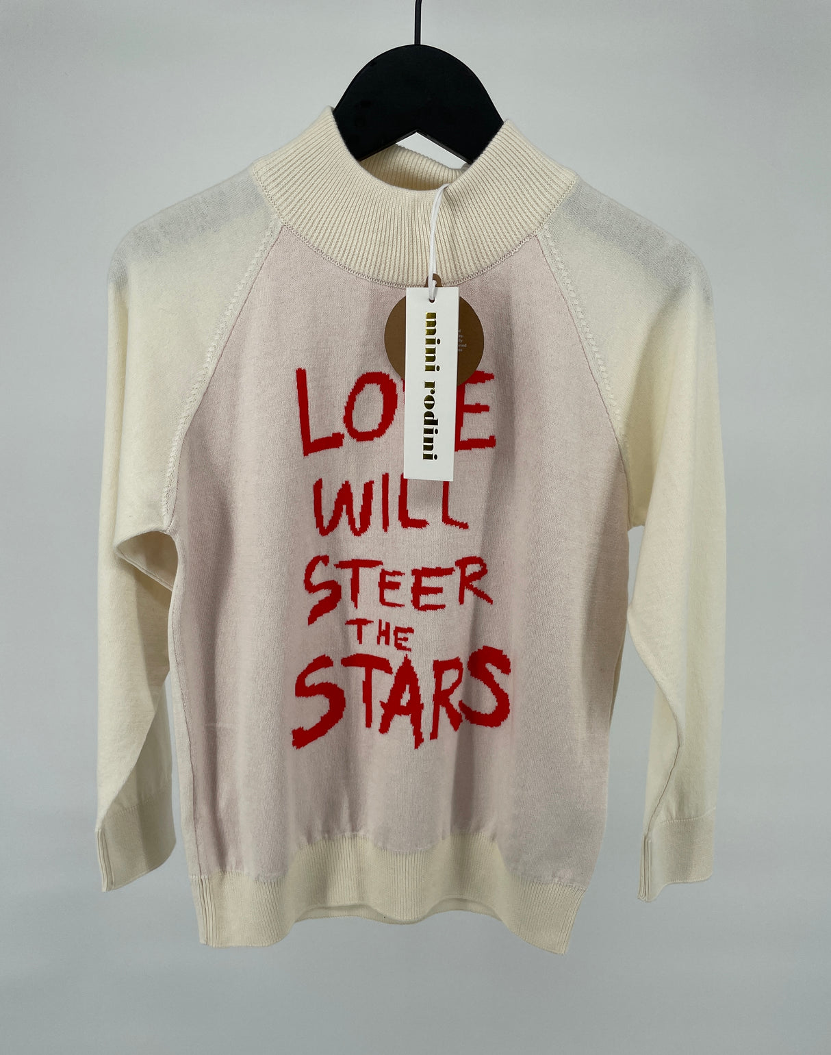 Trui Gebreid Beige Love Maat 116 / 122