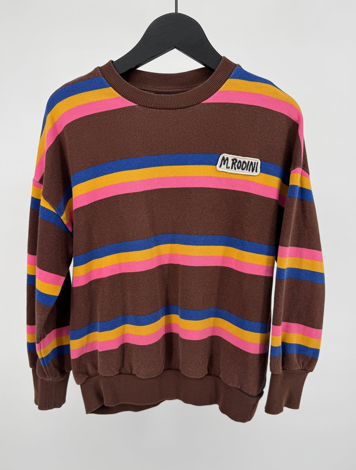 Trui Bruin Multi Color Strepen Maat 128 / 134