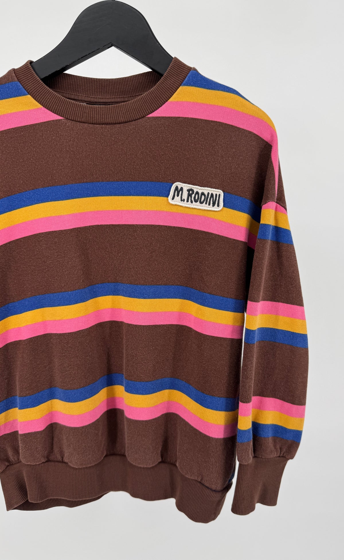 Trui Bruin Multi Color Strepen Maat 128 / 134