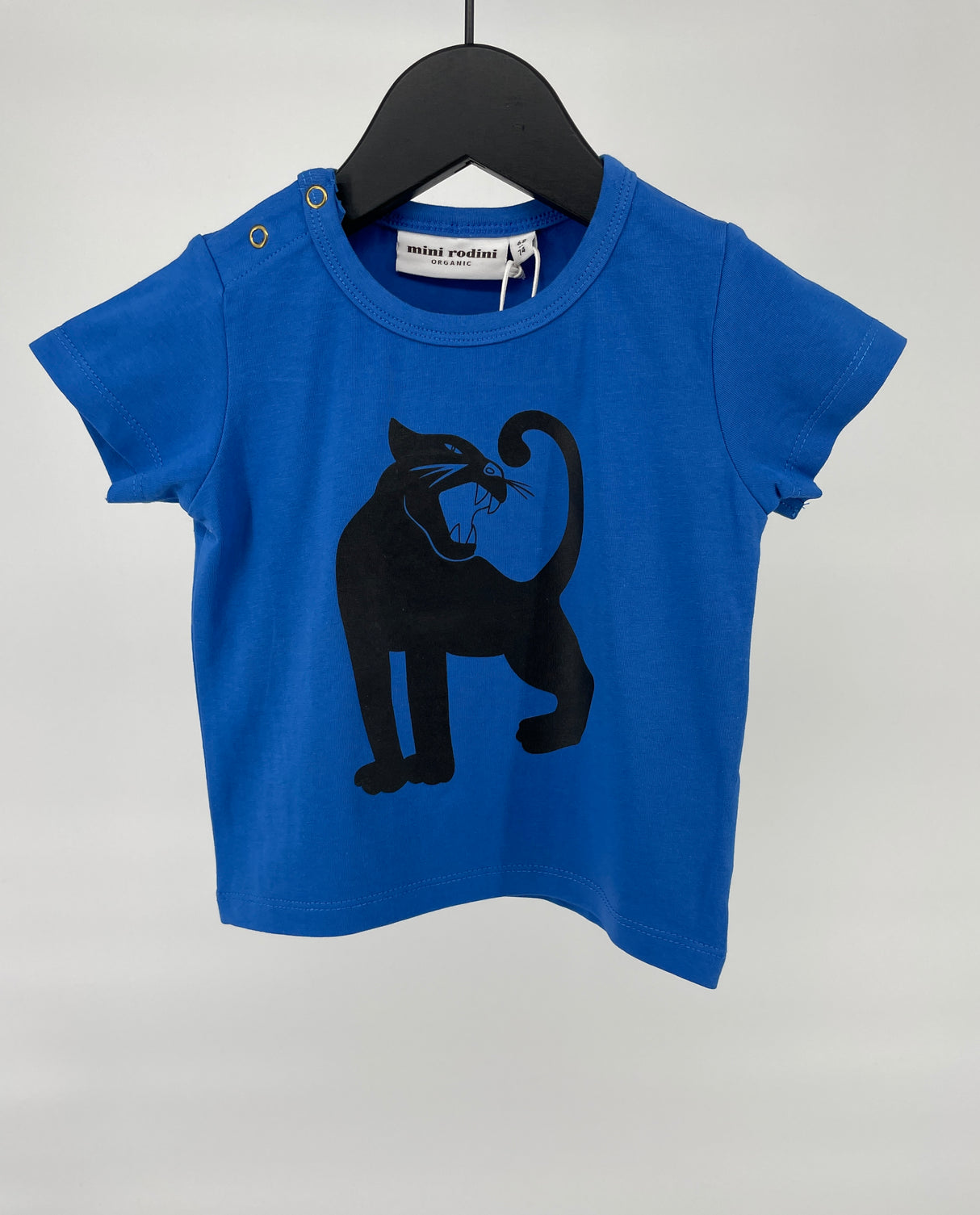 T-shirt Blauw Panter Maat 68 / 74