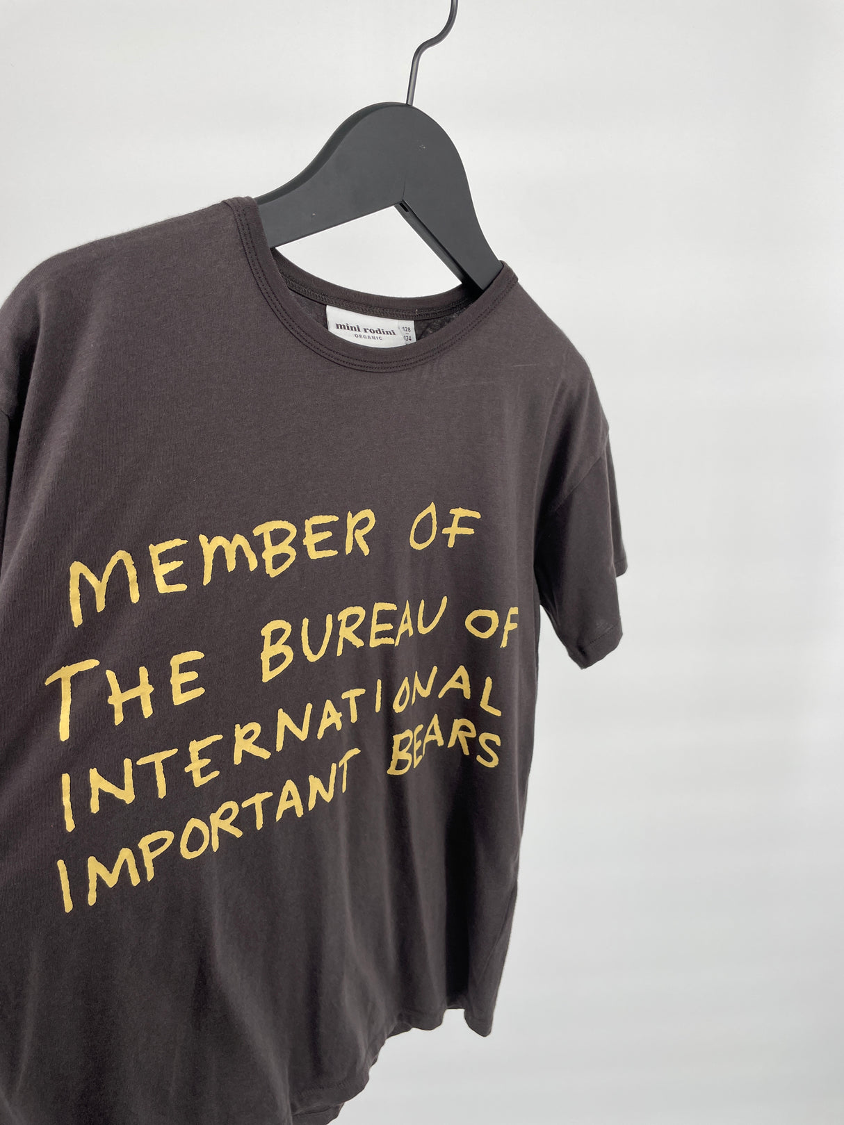 T-shirt Bruin met Tekst Oversized Maat 128 / 134