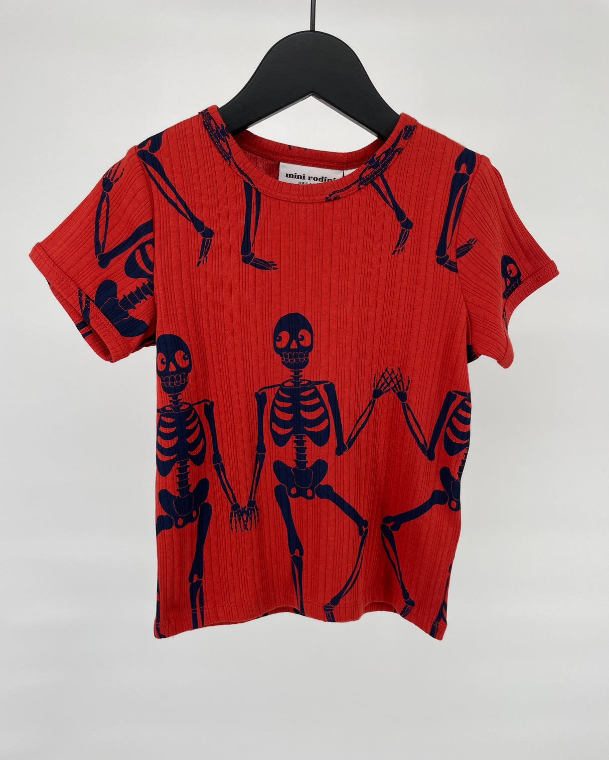 T-shirt Rood Skelet Maat 92 / 98