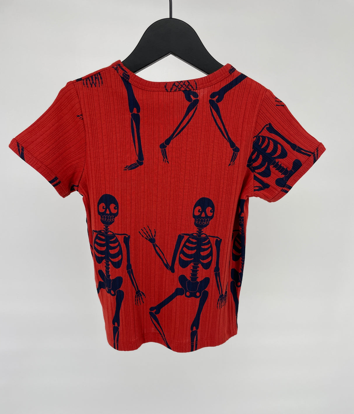 T-shirt Rood Skelet Maat 92 / 98