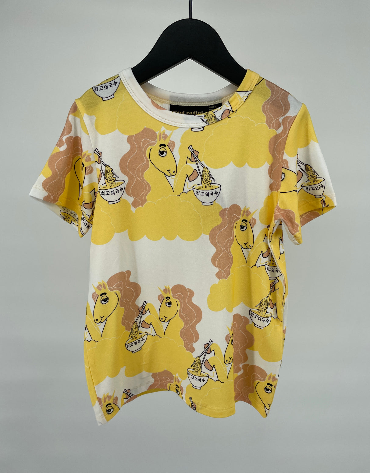 T-shirt Unicorn Noodles Geel Roze
