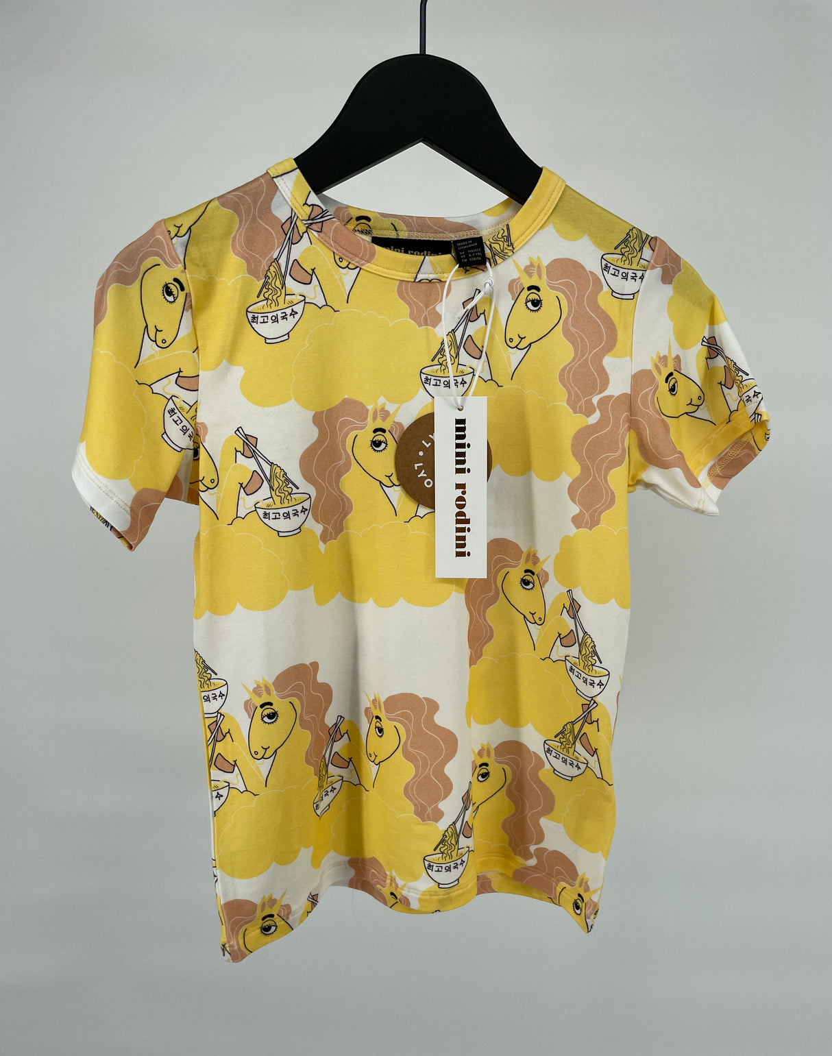 T-shirt Unicorn Noodles Geel Roze