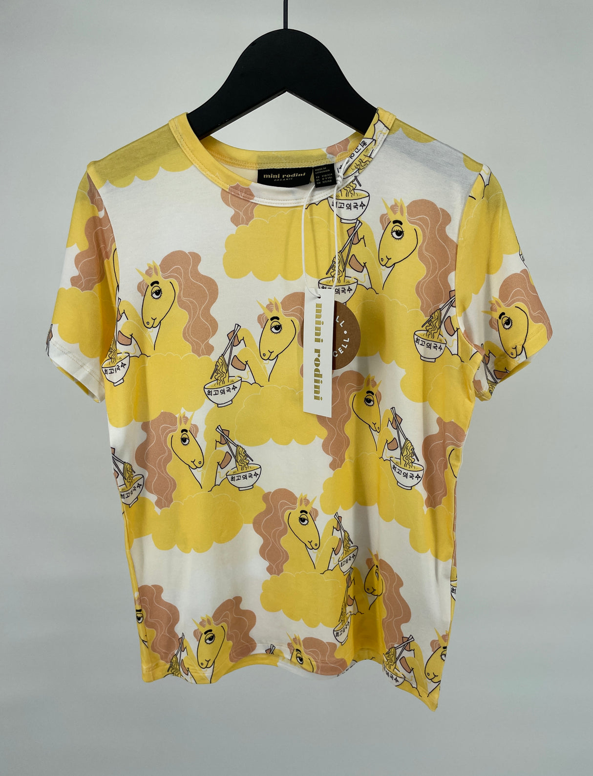 T-shirt Unicorn Noodles Geel Roze