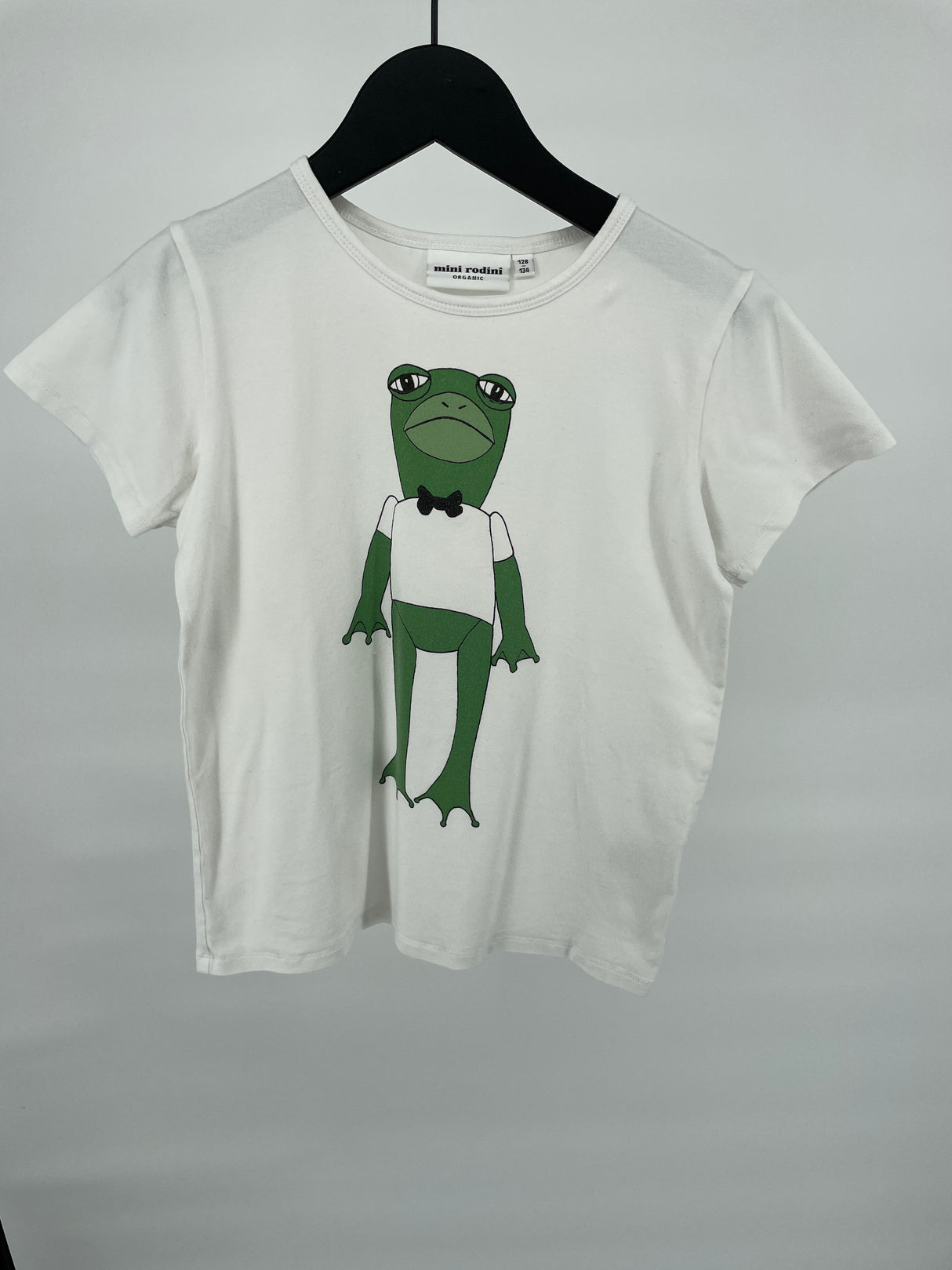 T-shirt Wit met Kikker Maat 128 / 134