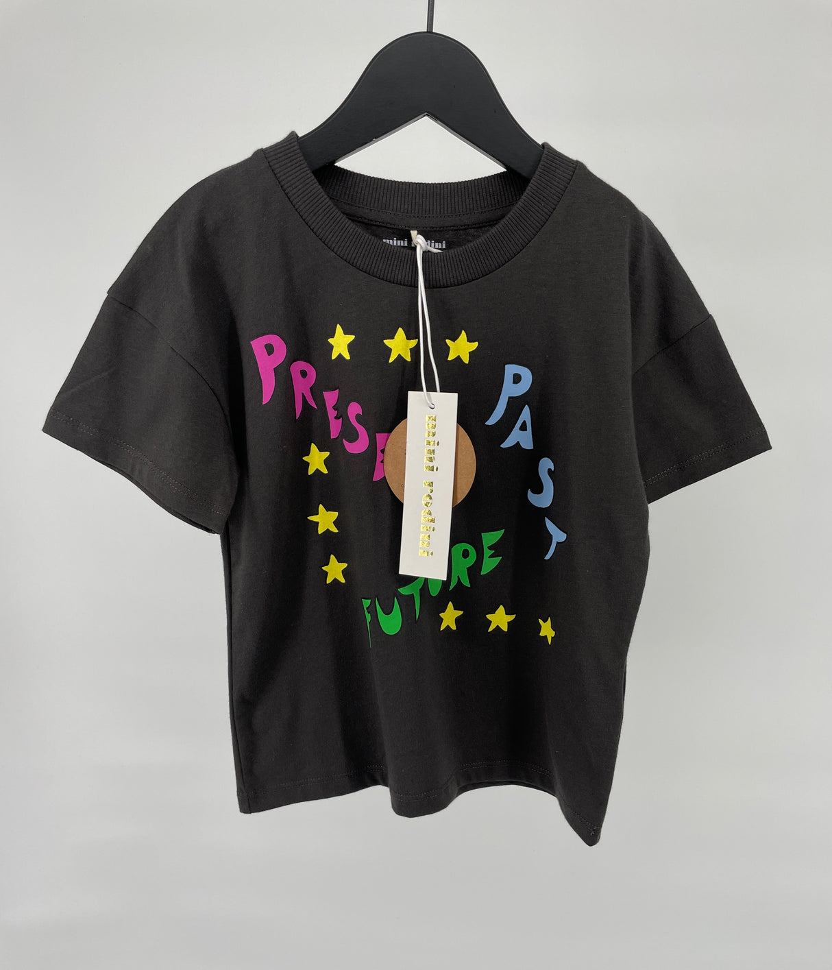 T-shirt Zwart Past Present Future Maat 104 / 110