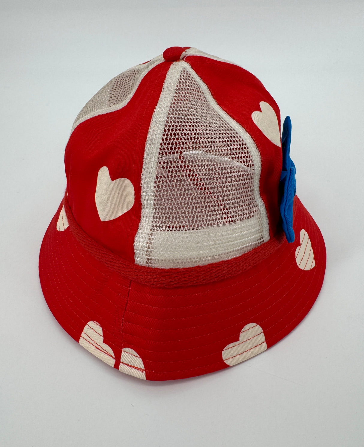 Zonnehoedje Rood Hartjes Strikje Maat 3 - 9 Jaar