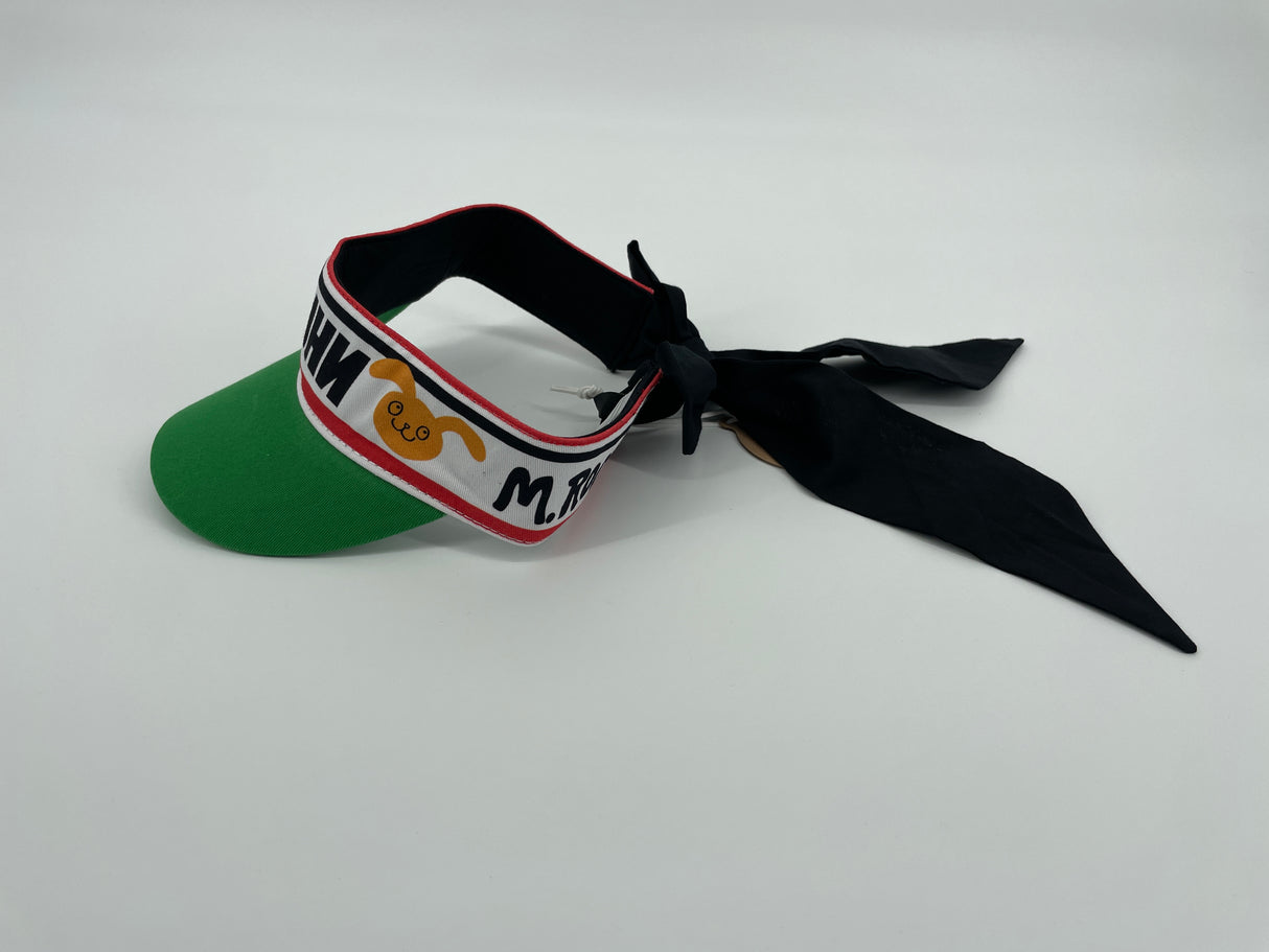 Zonneklep Groen met Tekst en Strik