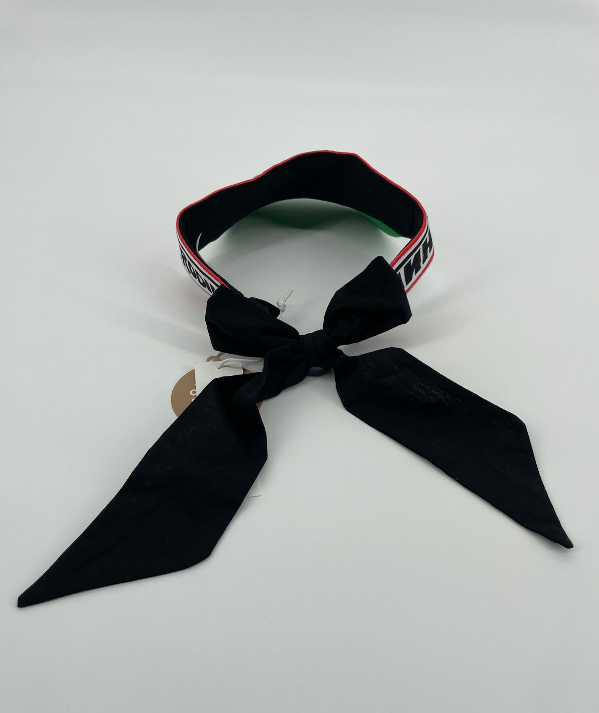 Zonneklep Groen met Tekst en Strik