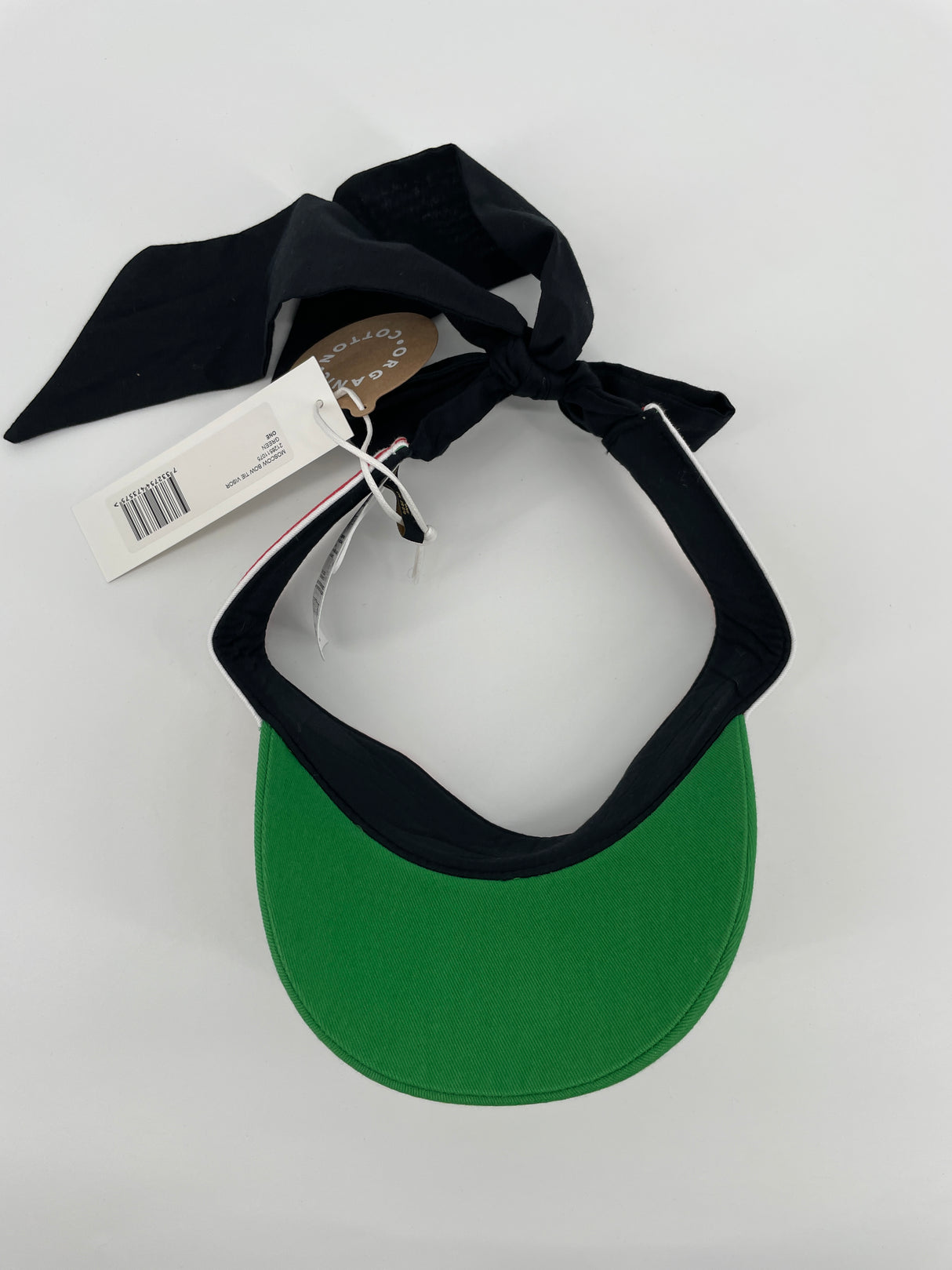 Zonneklep Groen met Tekst en Strik