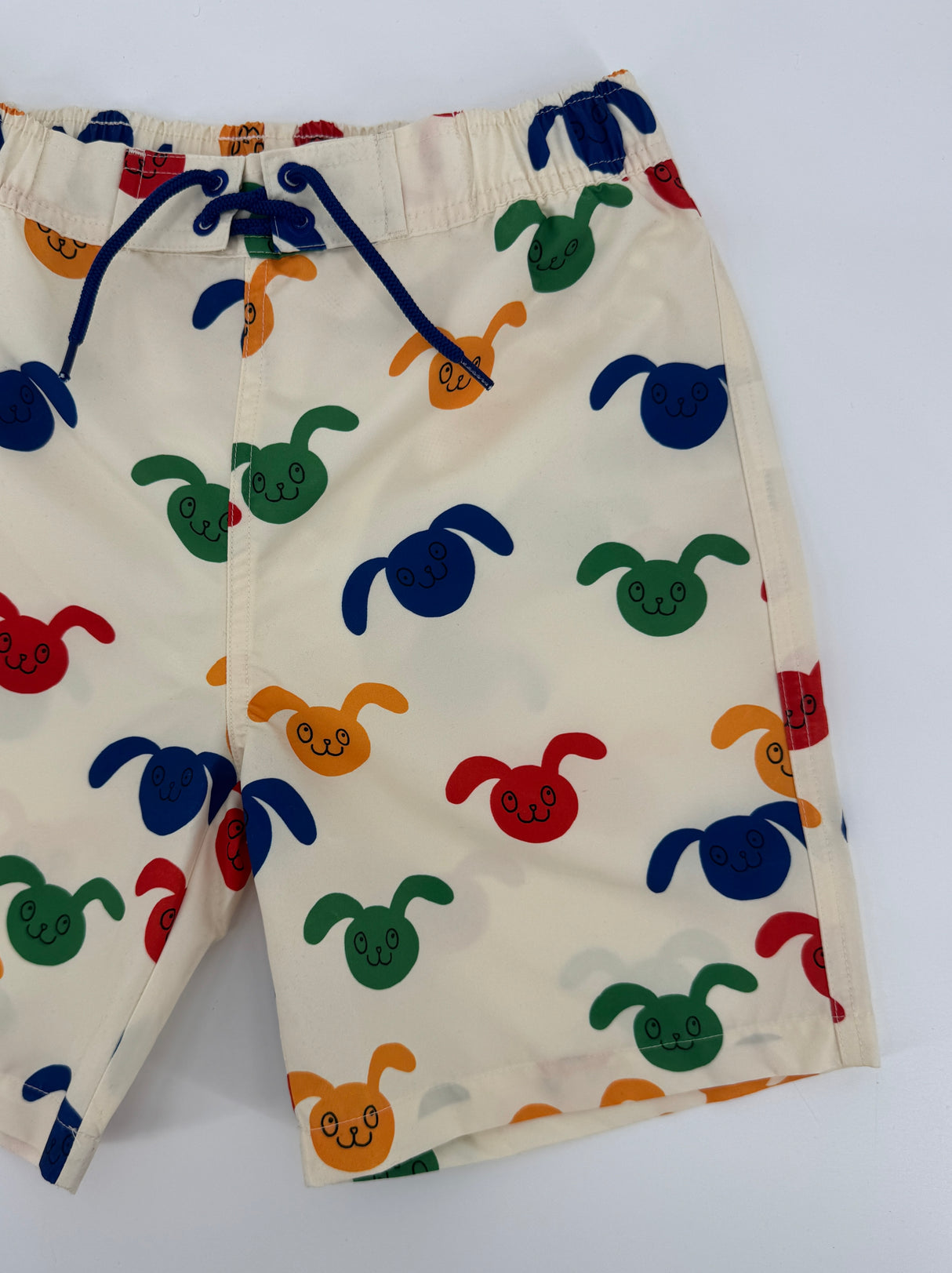 Zwembroek Beige Konijnen Print Maat 140 / 146