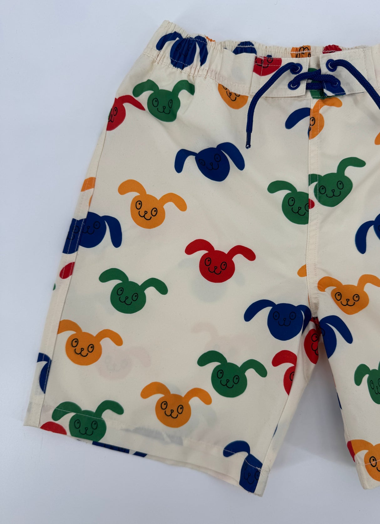 Zwembroek Beige Konijnen Print Maat 140 / 146