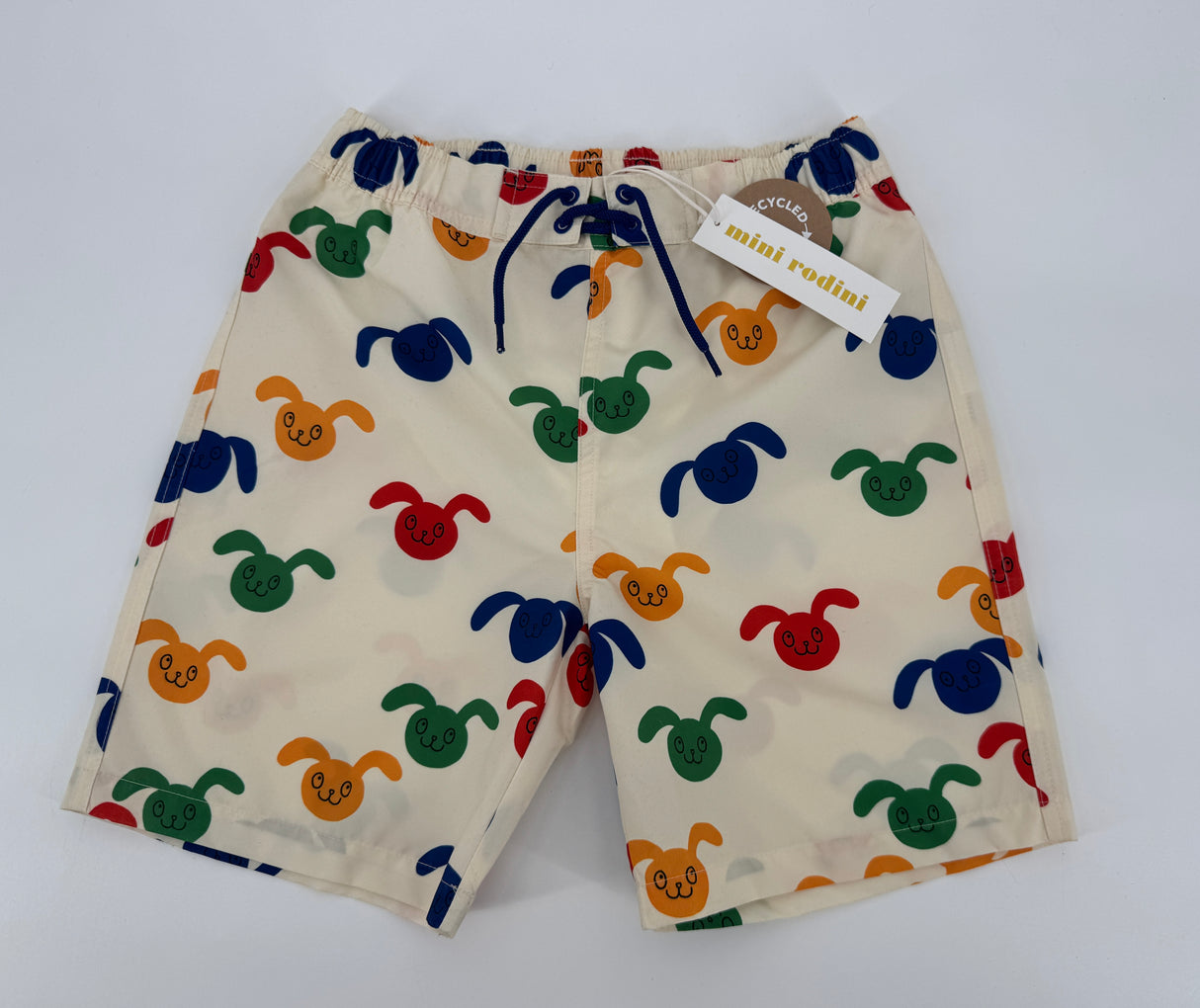 Zwembroek Beige Konijnen Print Maat 140 / 146