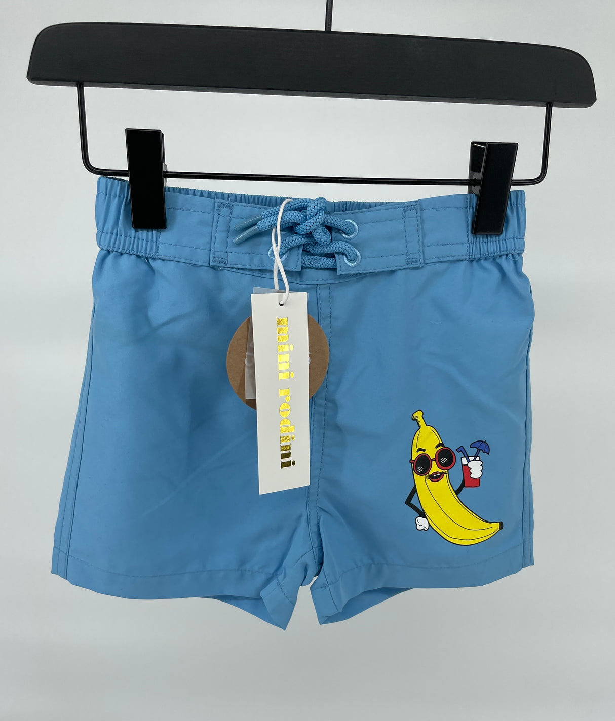 Mini Rodini Zwembroek Lichtblauw Banaan Maat 80 / 86