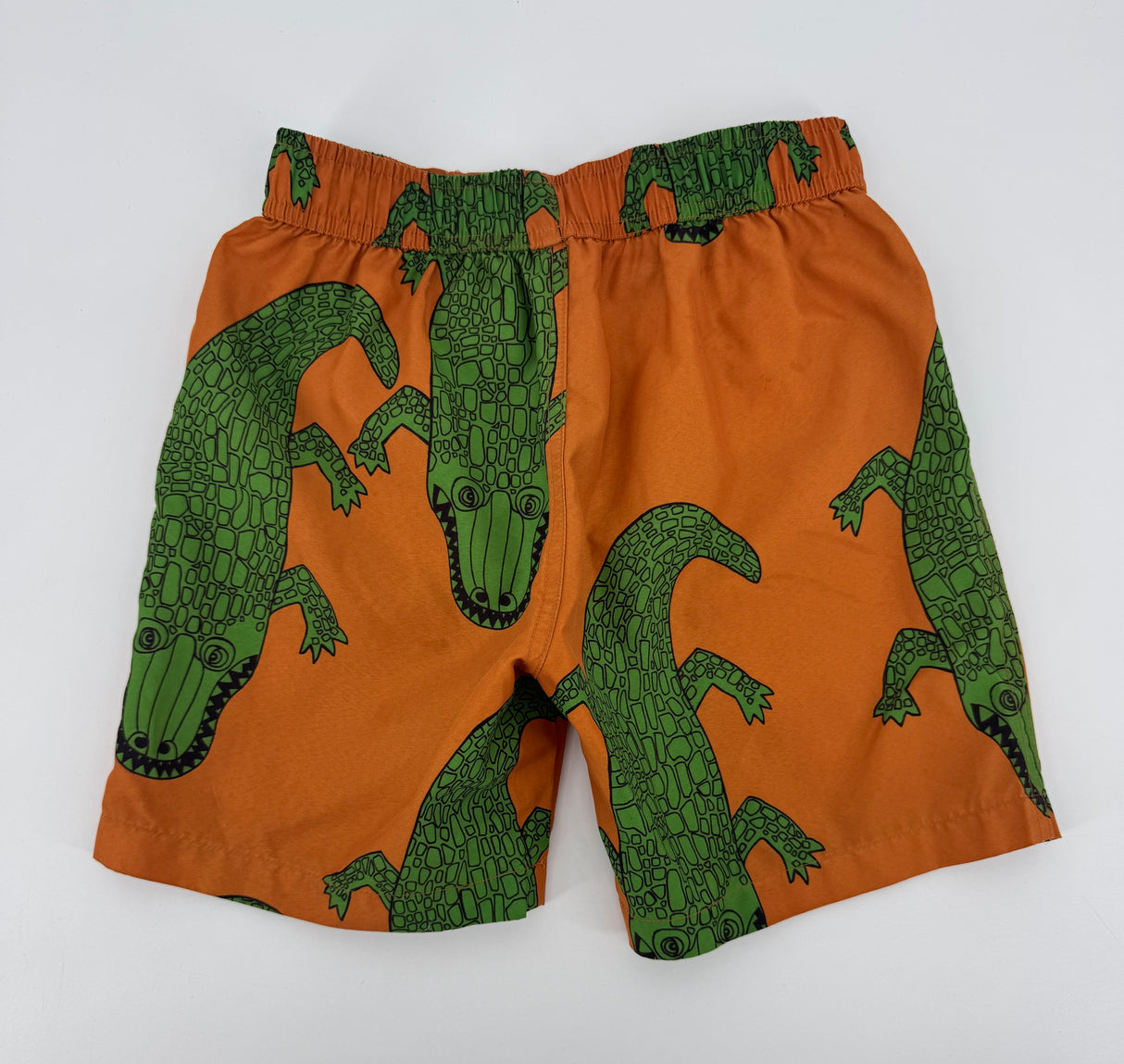 Zwembroek Bruin Krokodillen Print Maat 128 / 134