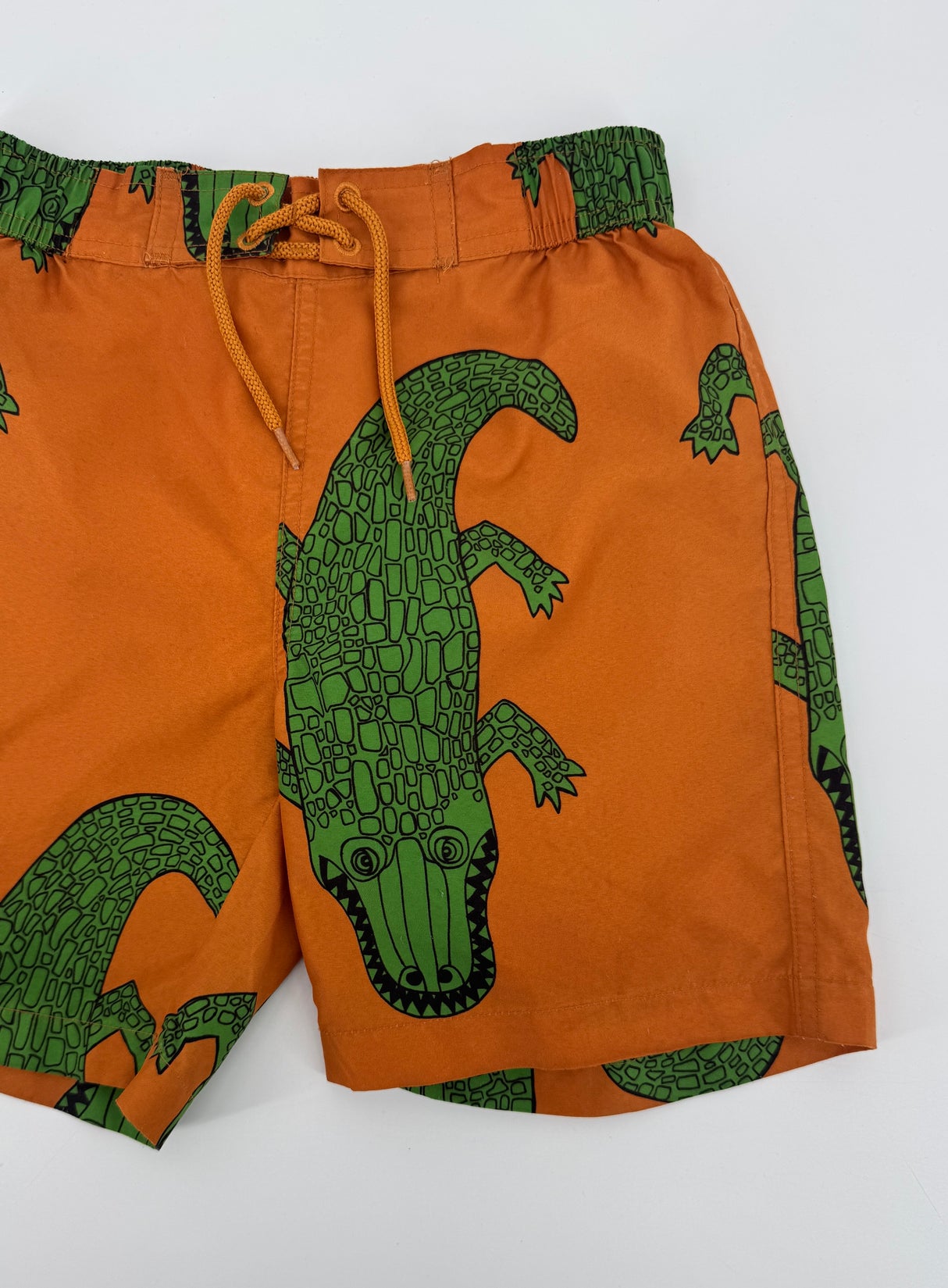 Zwembroek Bruin Krokodillen Print Maat 128 / 134