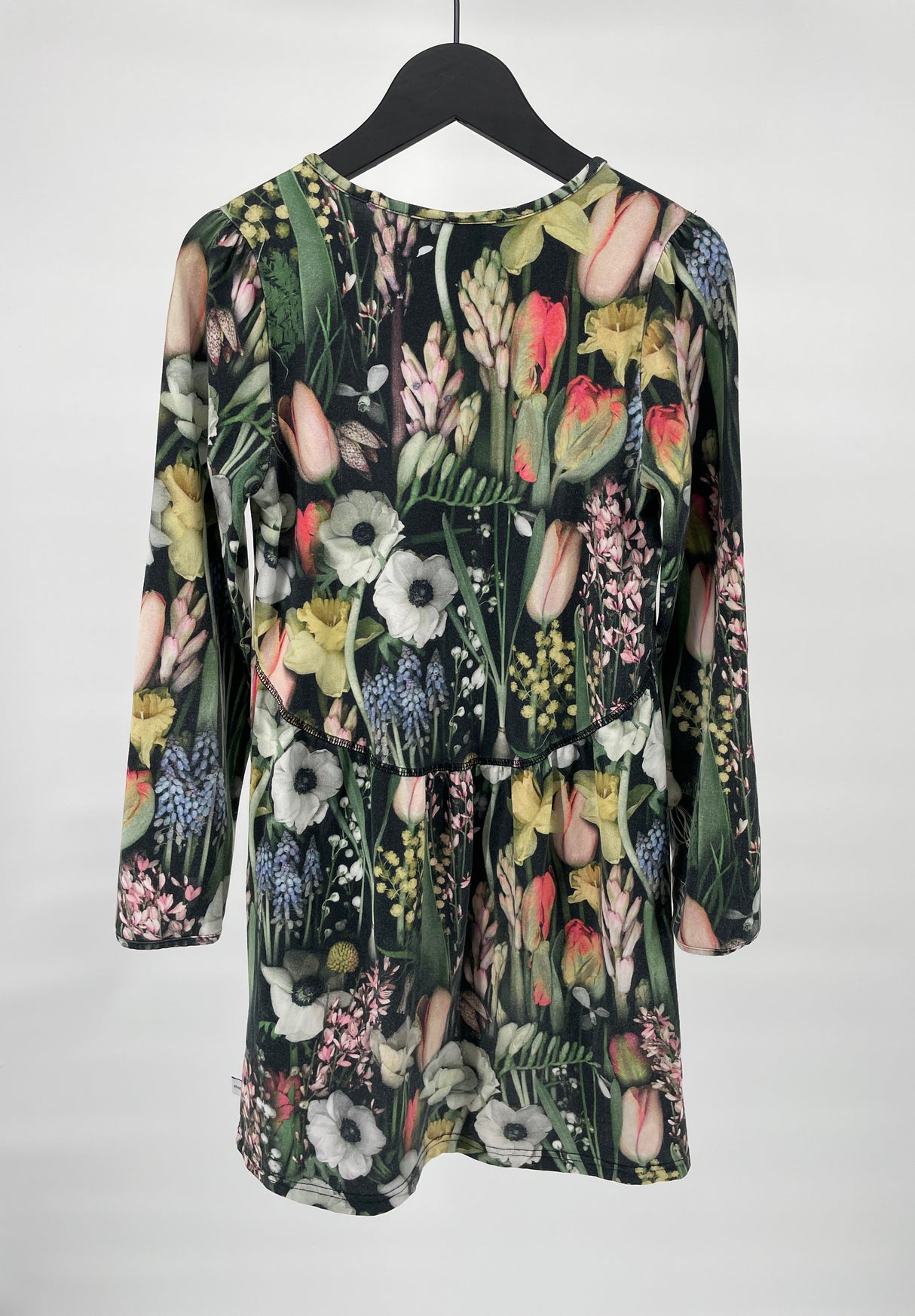 Jurk Lange Mouw Multi Color Bloemenprint Maat 134 / 140