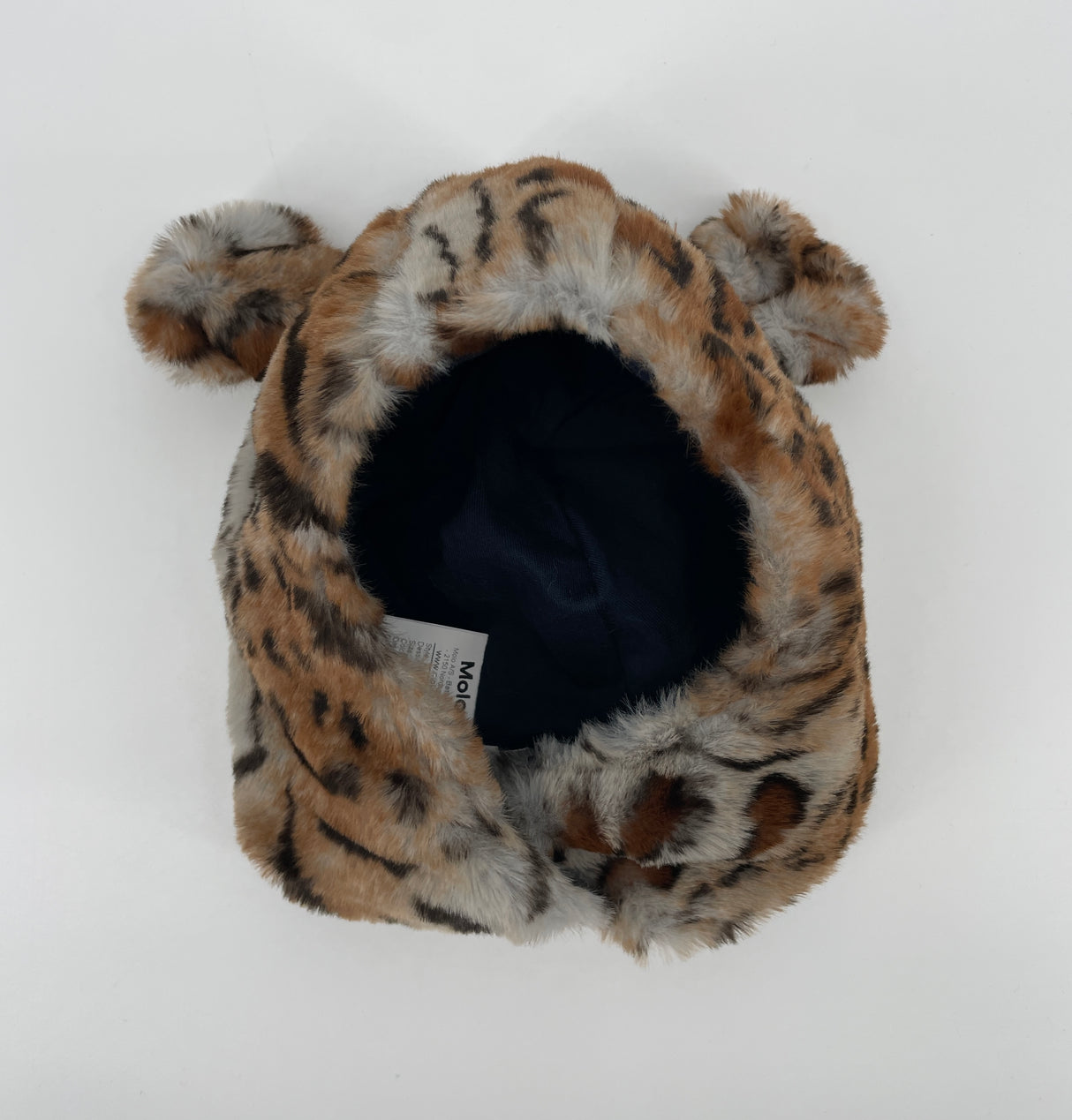 Muts Bruin Cheetah Faux Fur met Oren Maat 1 - 2 Jaar
