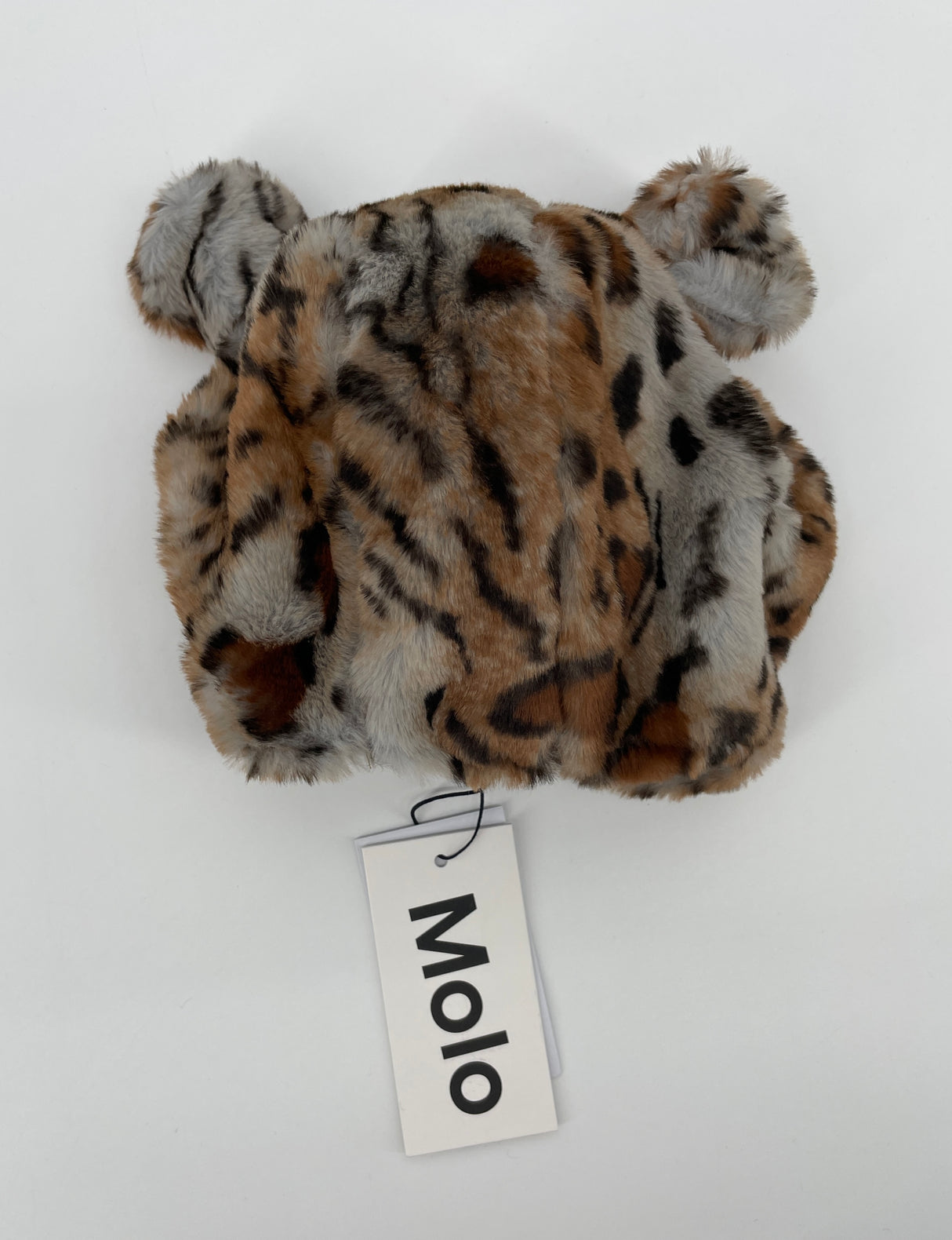 Muts Bruin Cheetah Faux Fur met Oren Maat 1 - 2 Jaar
