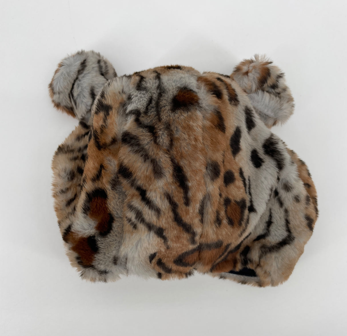 Muts Bruin Cheetah Faux Fur met Oren Maat 1 - 2 Jaar