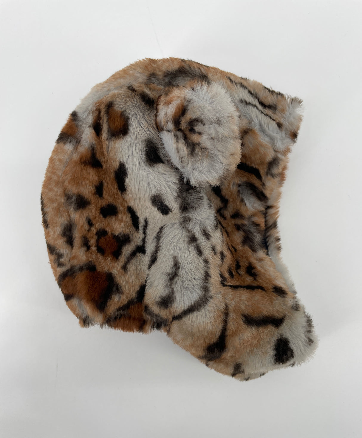 Muts Bruin Cheetah Faux Fur met Oren Maat 1 - 2 Jaar
