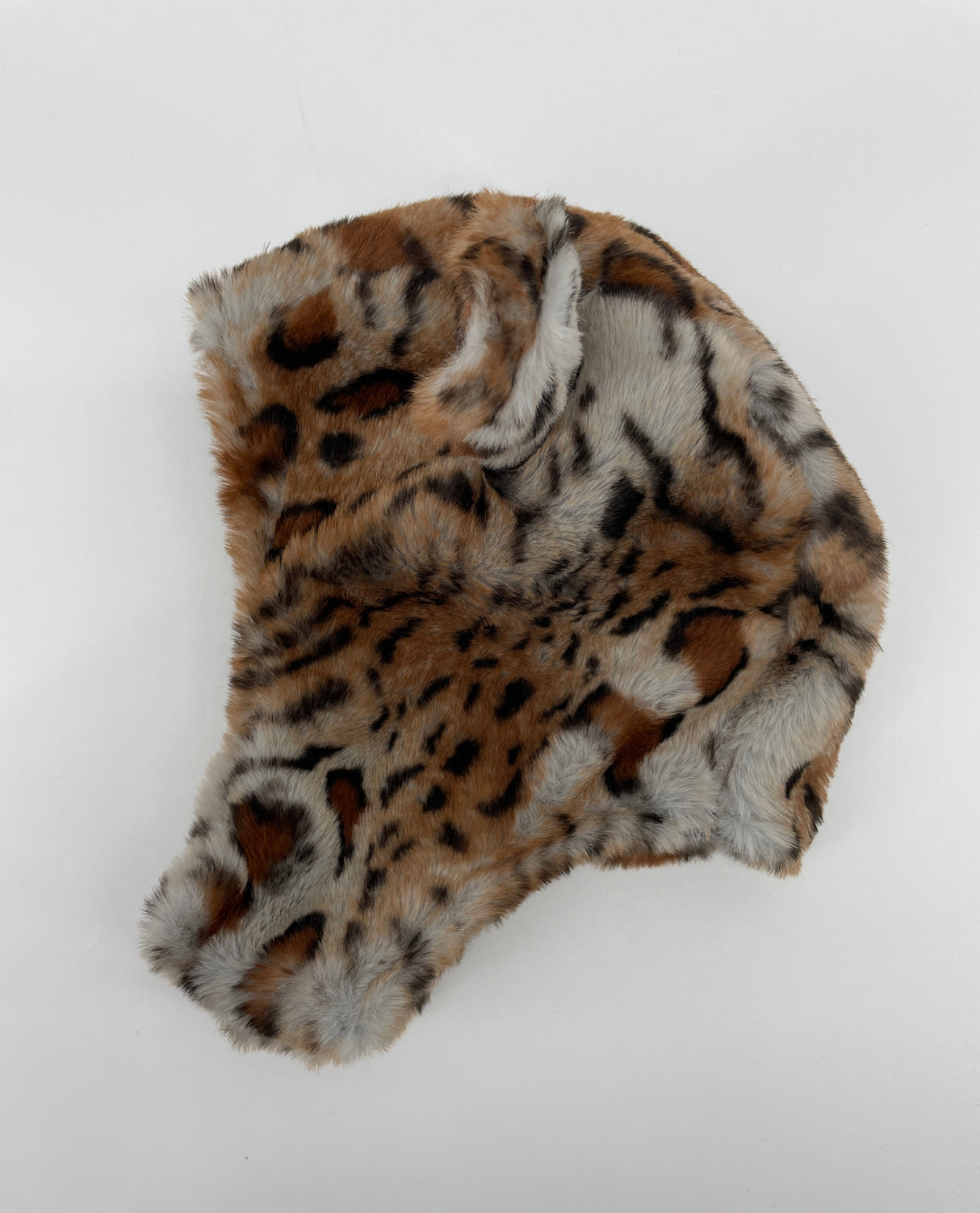 Muts Bruin Cheetah Faux Fur met Oren Maat 1 - 2 Jaar