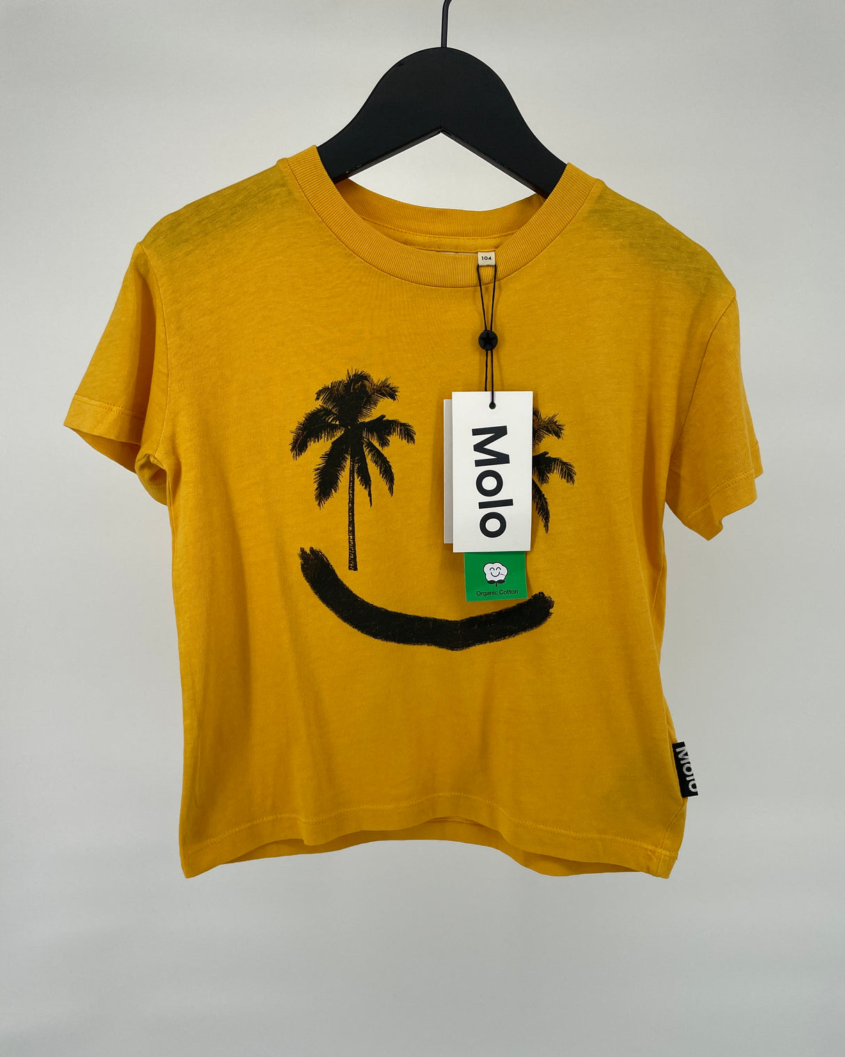 T-shirt Geel Smile Palmboom Maat 104