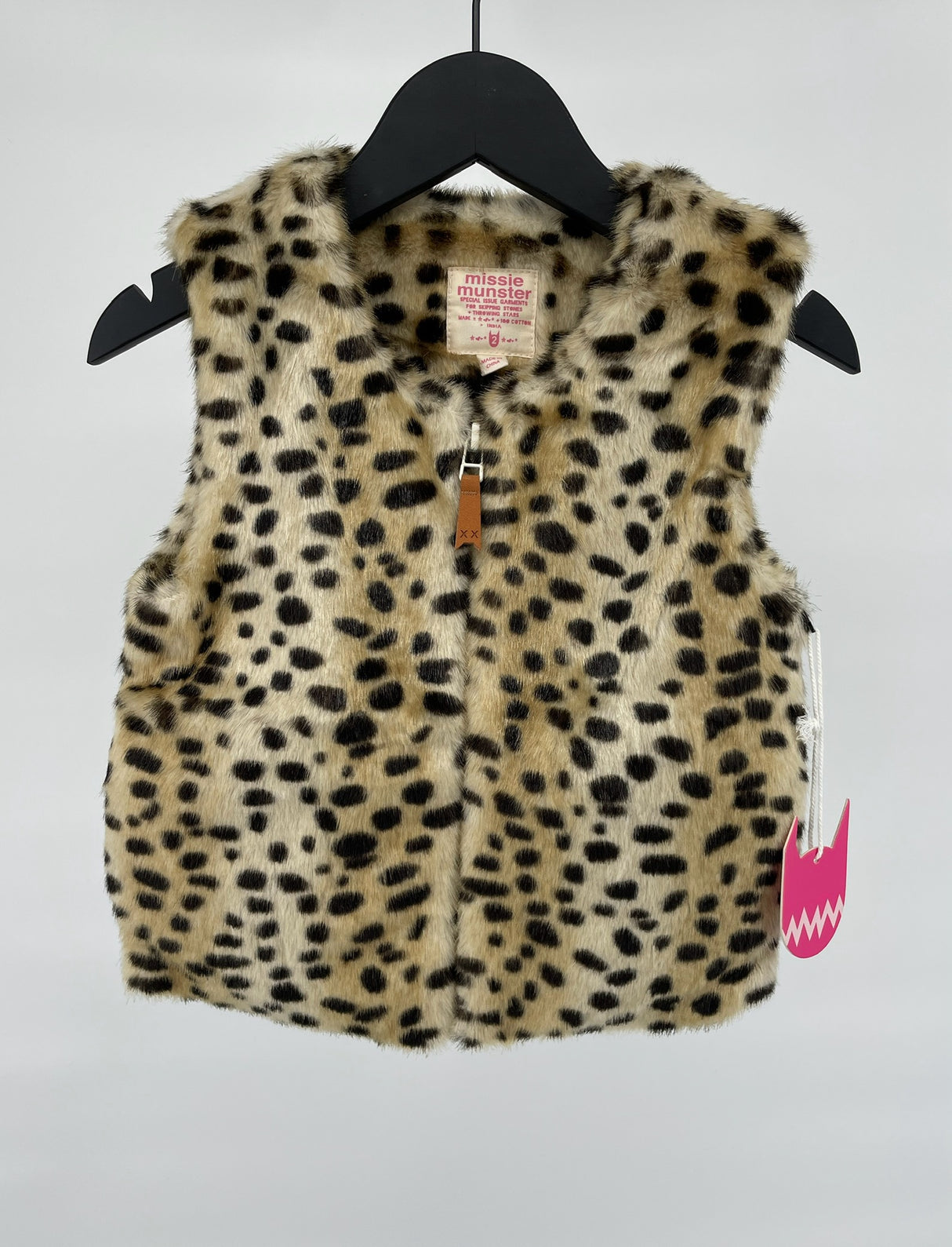 Bodywarmer Vest Beige Cheetah