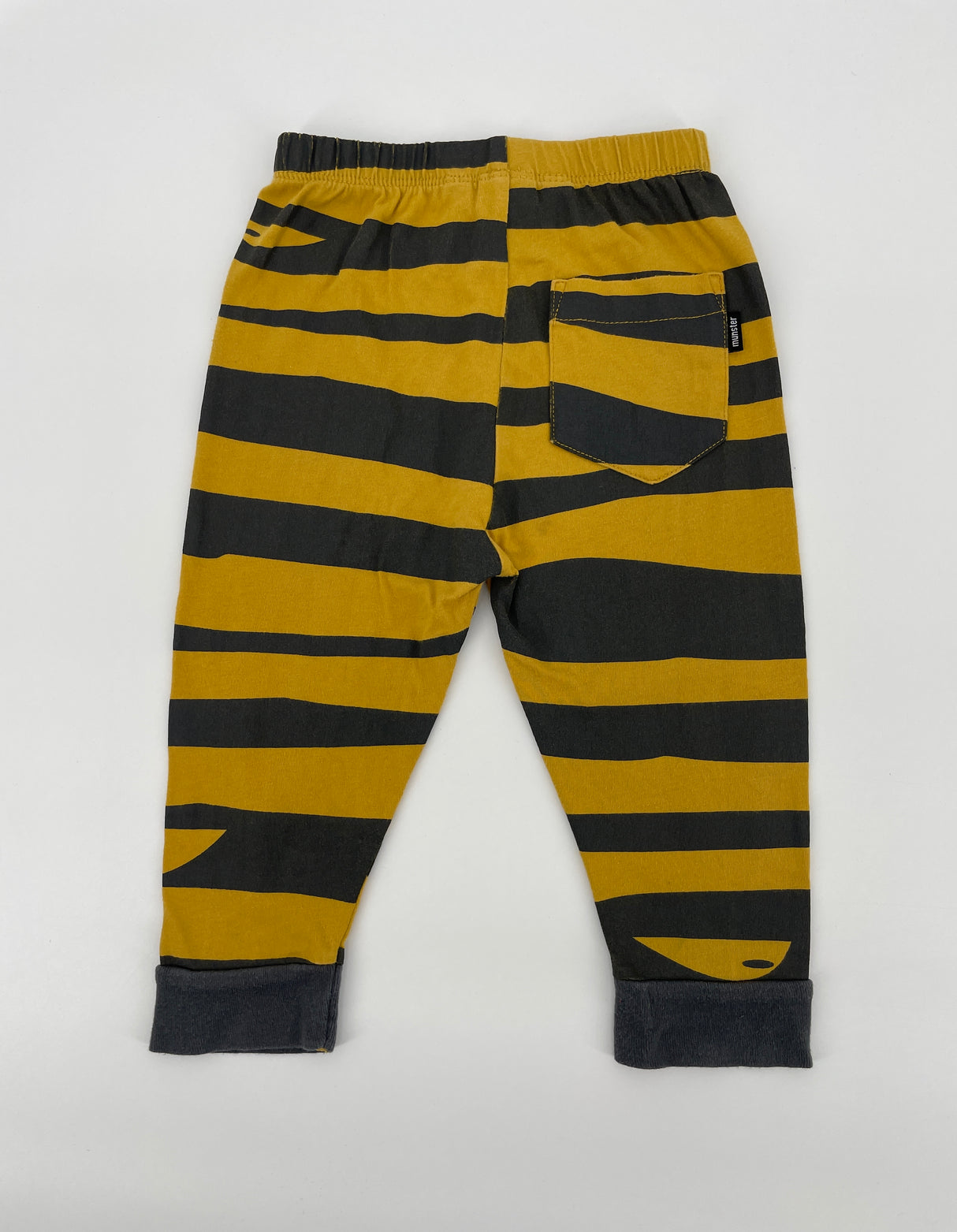 Broekje Geel Grijs Gestreept Maat 74 / 80