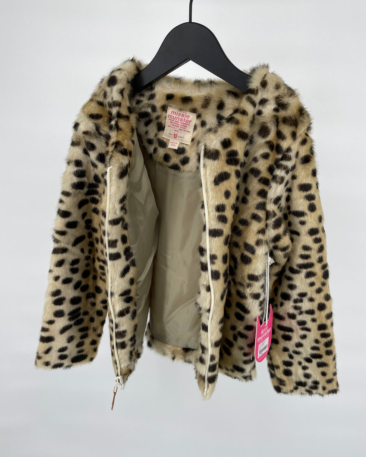 Jas Beige Cheetah Maat 98