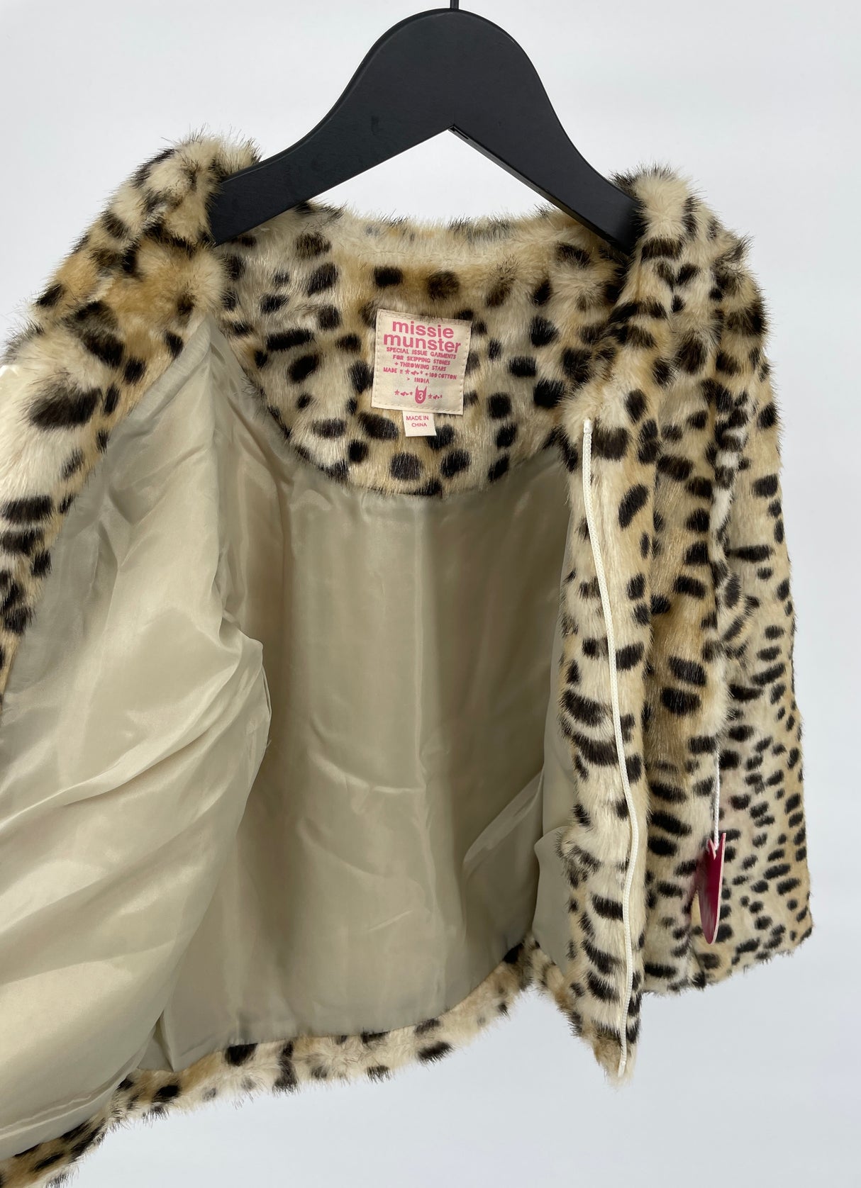 Jas Beige Cheetah Maat 98