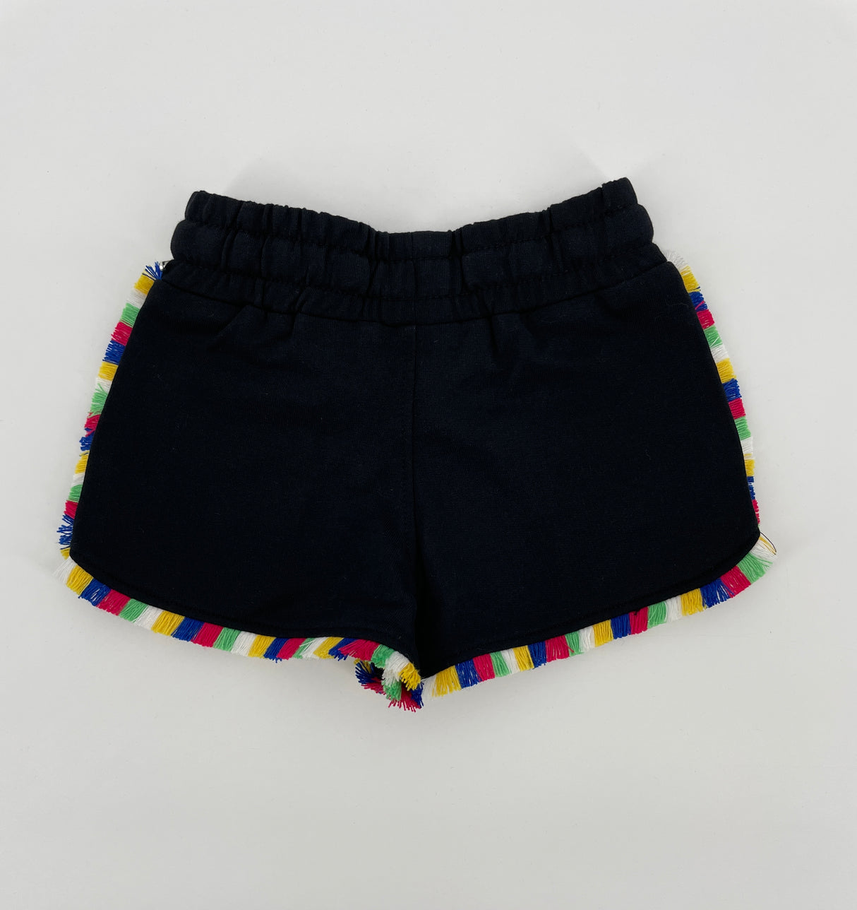 Korte Broek Zwart met Kwastjes Maat 92