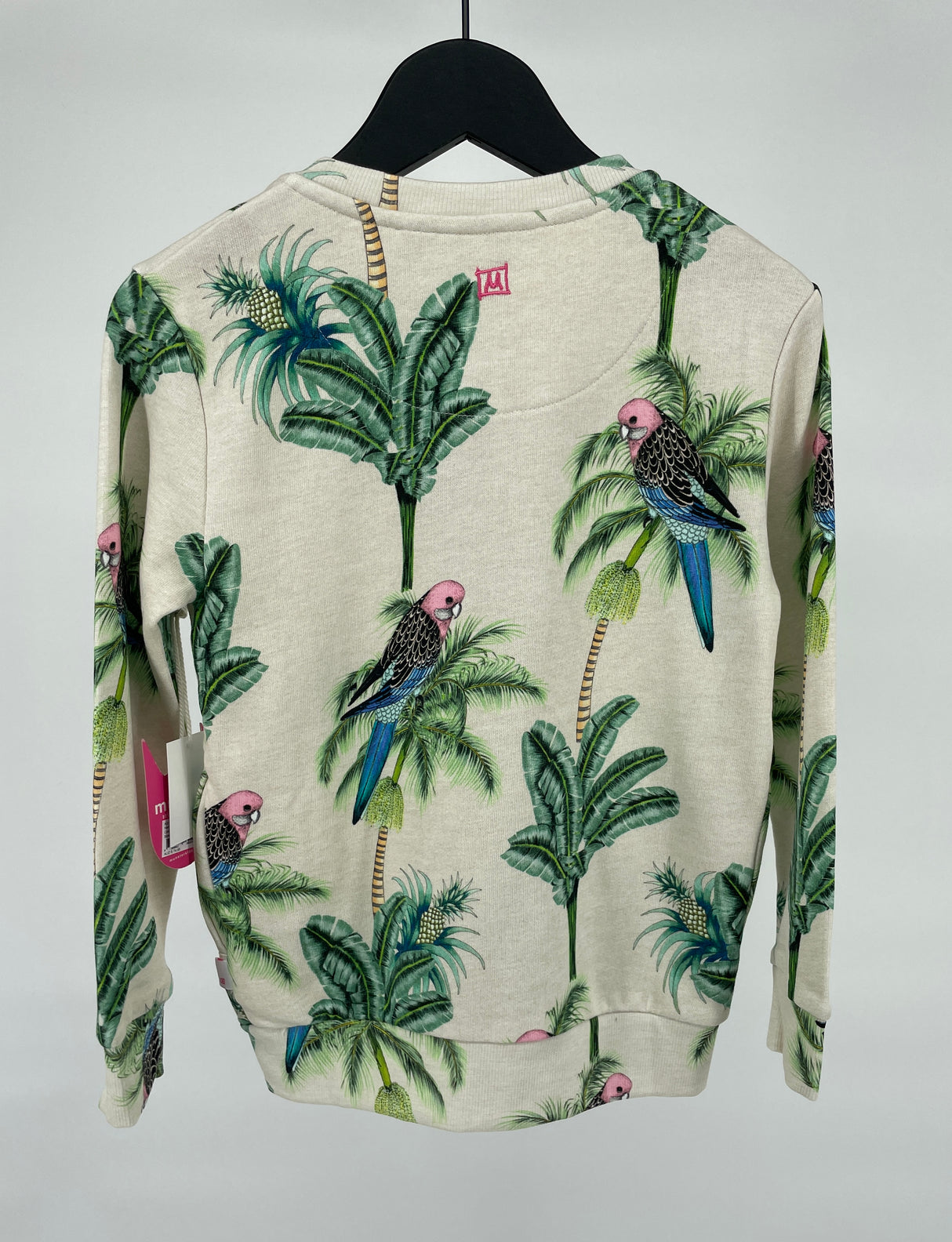 Vest Beige Palmbomen en Vogel Print
